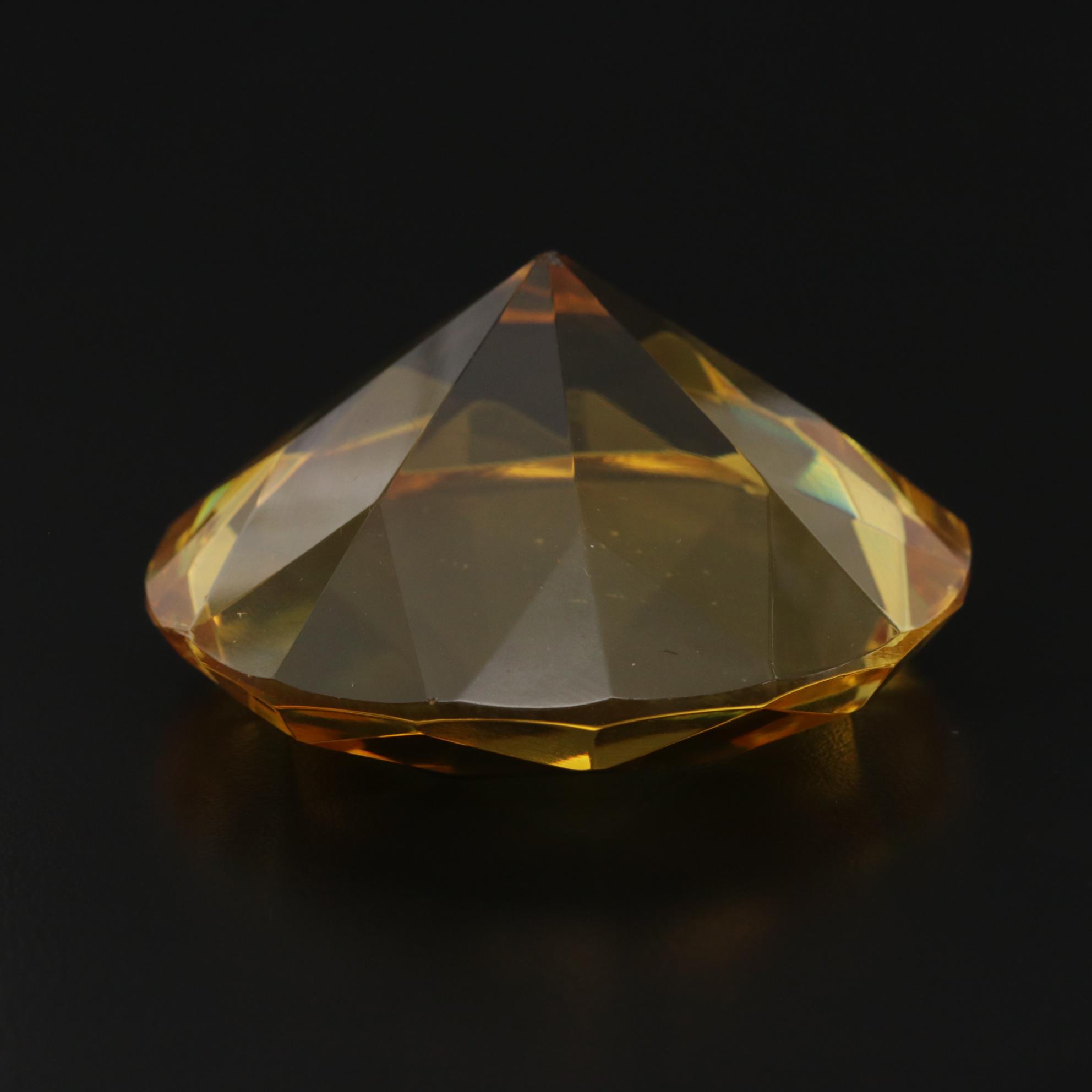 Loose Round Faceted Glass