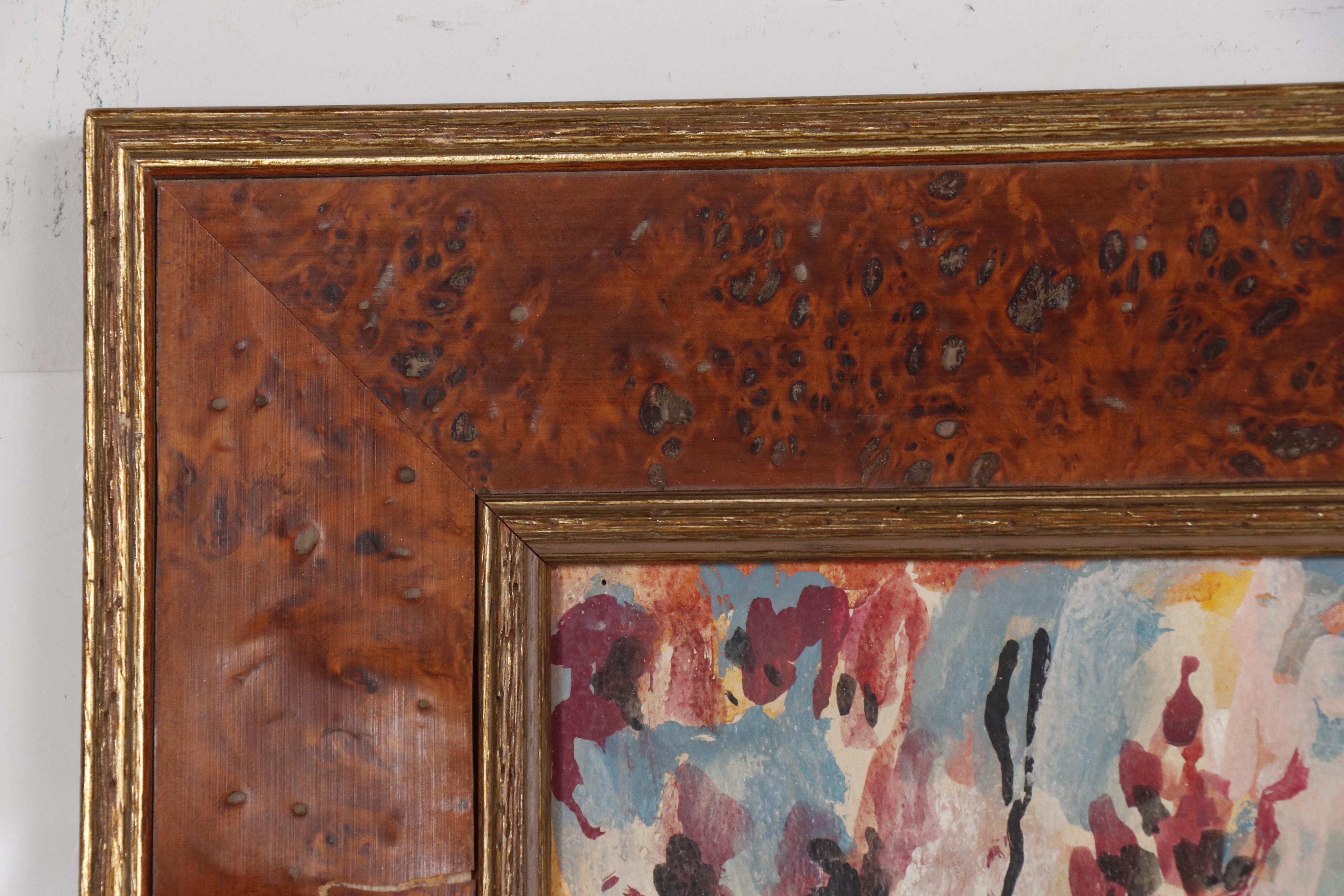 Francis F. Brown Tempera Landscape Painting "Autumn's Golden Gown"