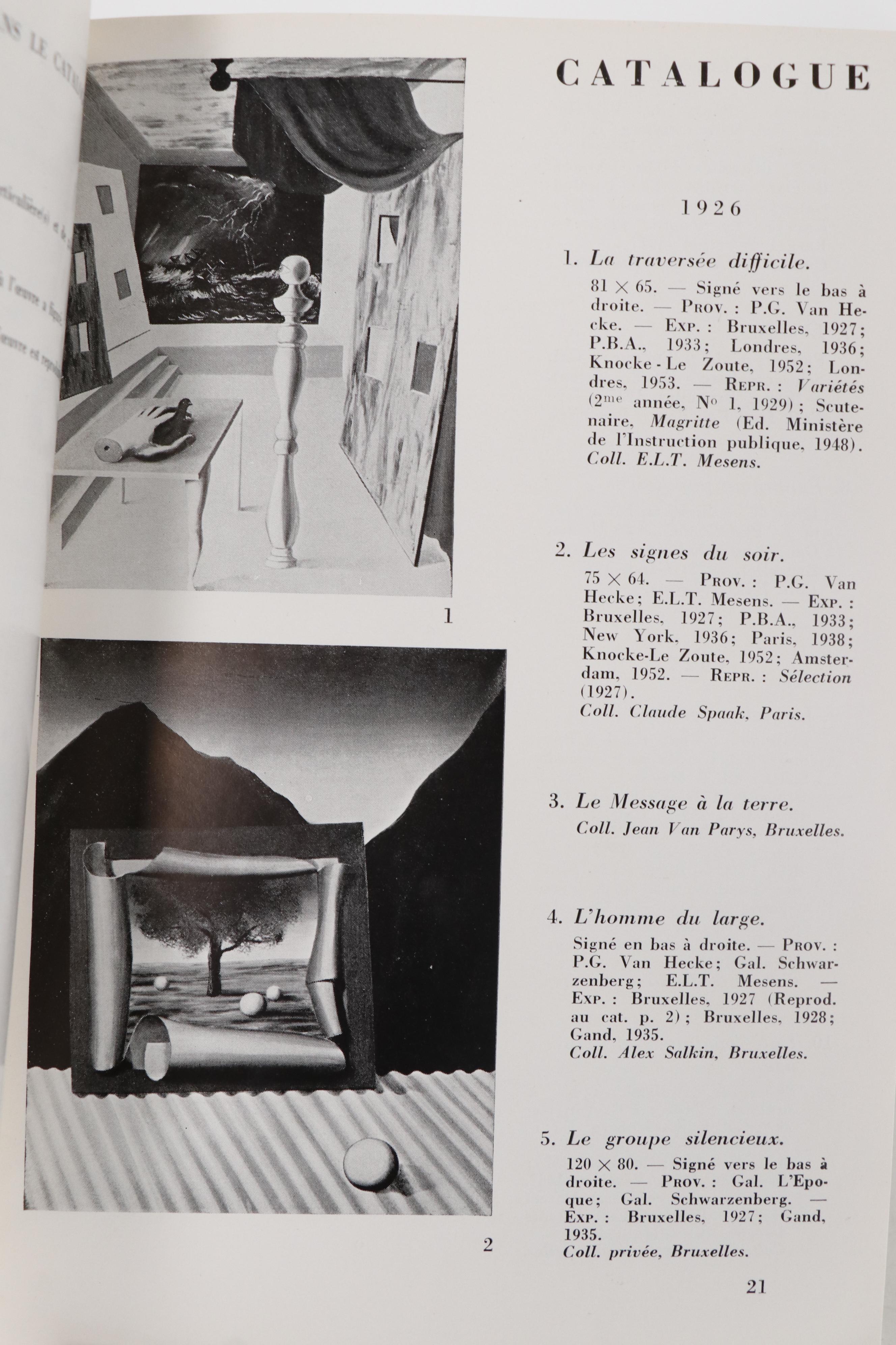 René Magritte Signed Palais des Beaux-Arts Retrospective Catalogue, 1954
