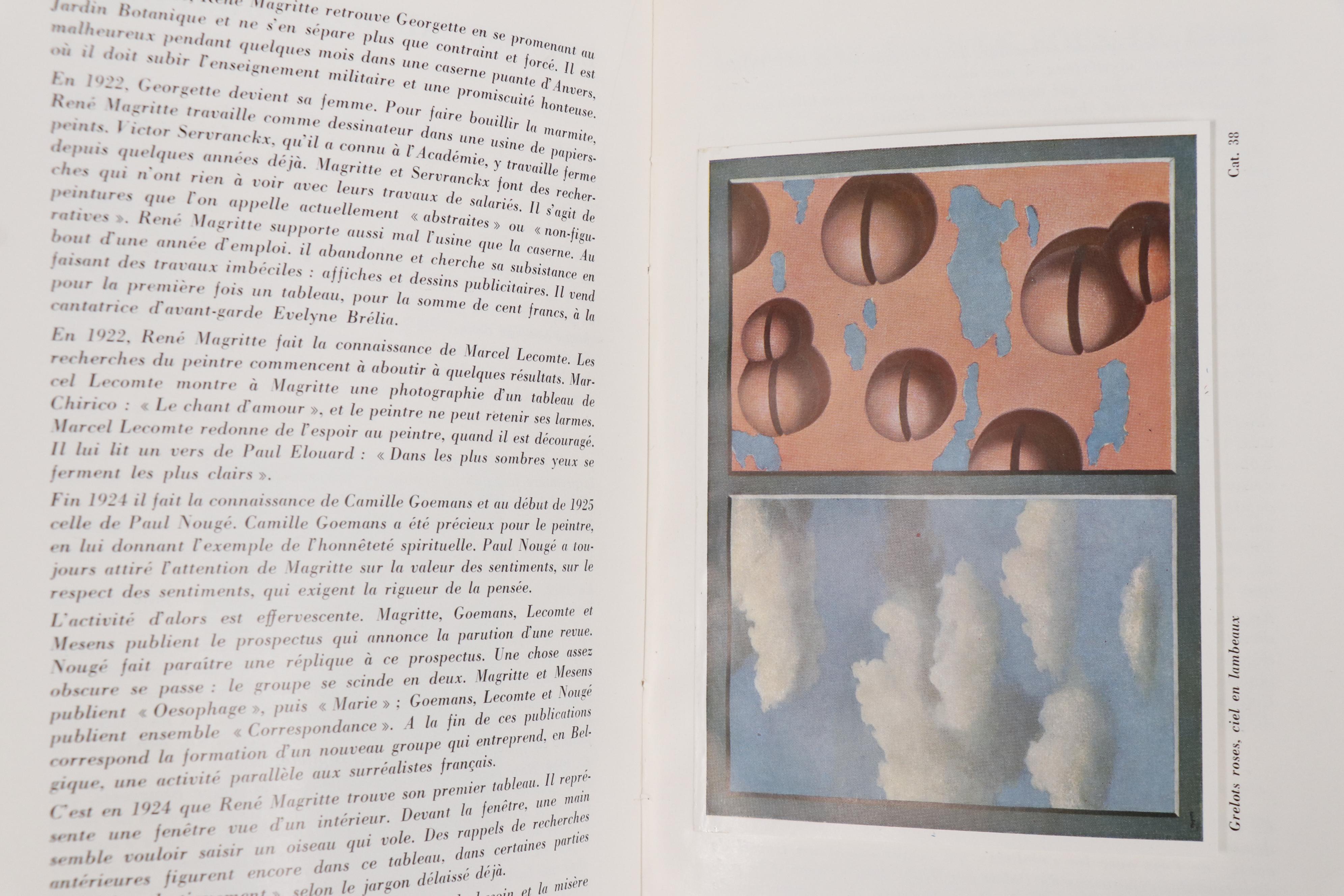 René Magritte Signed Palais des Beaux-Arts Retrospective Catalogue, 1954