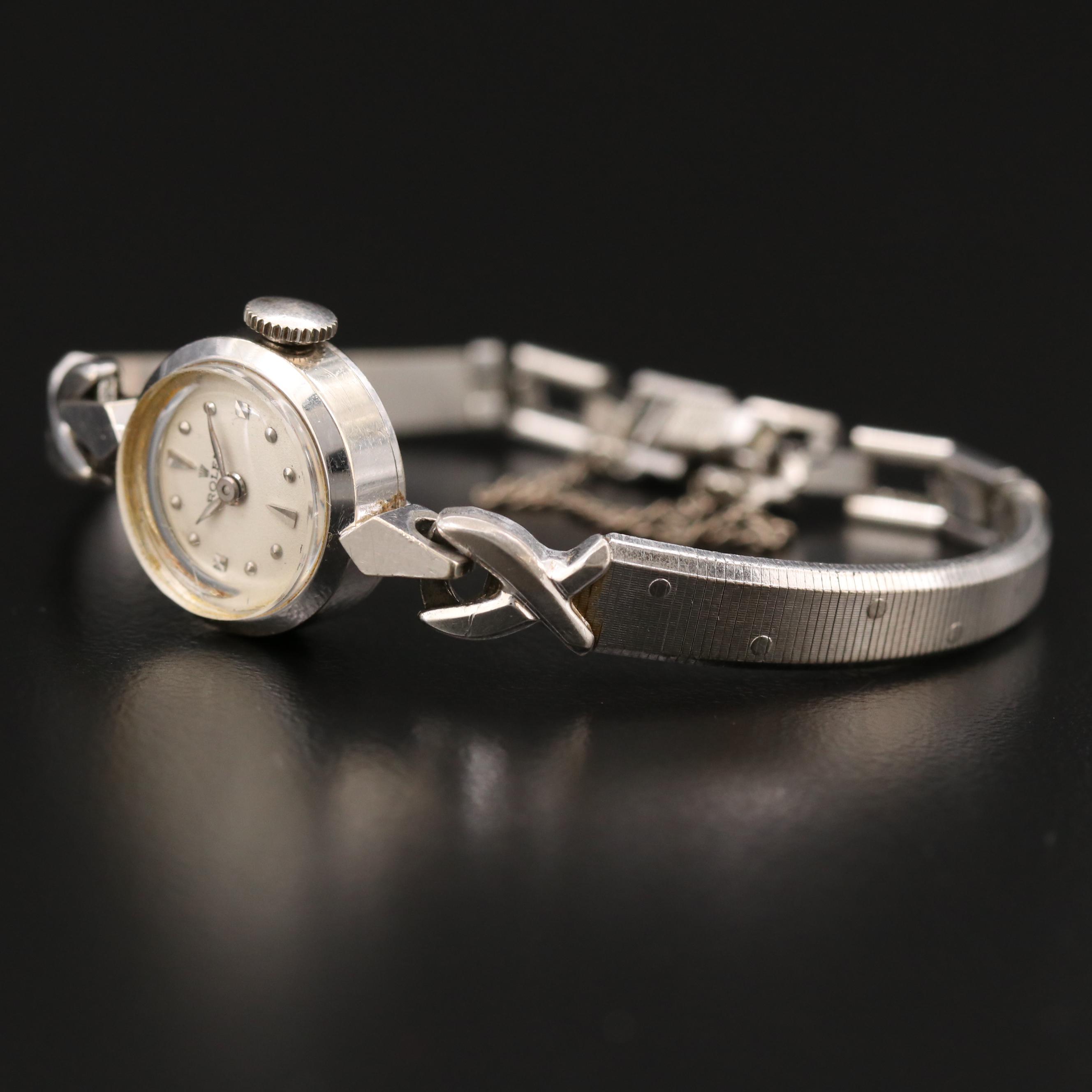 Vintage Rolex Cocktail 14K White Gold Watch