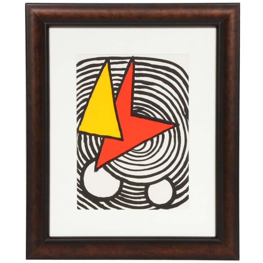 Alexander Calder Color Lithograph for "Derrière le Miroir," 1973