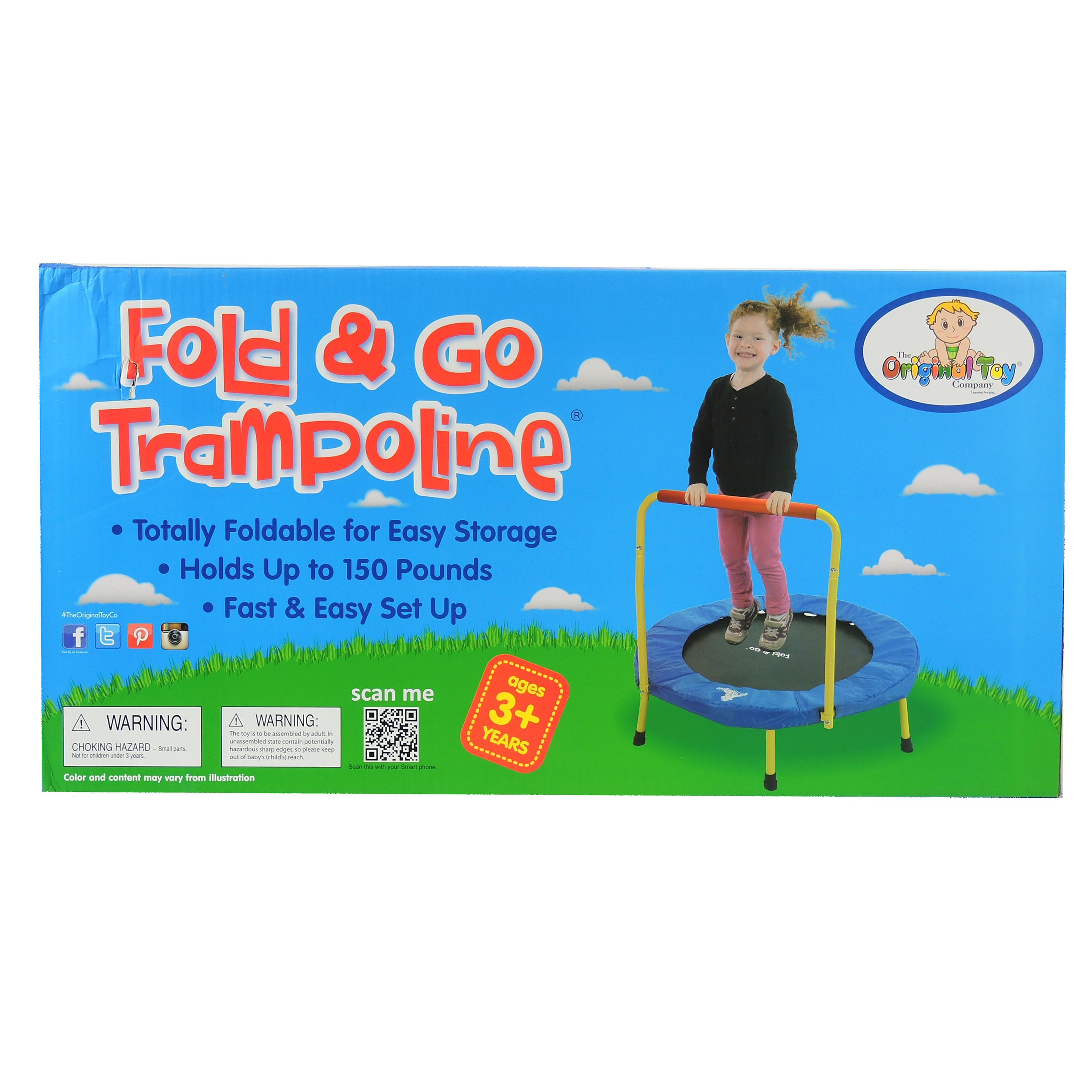 The Original Toy Company Fold & Go Trampoline