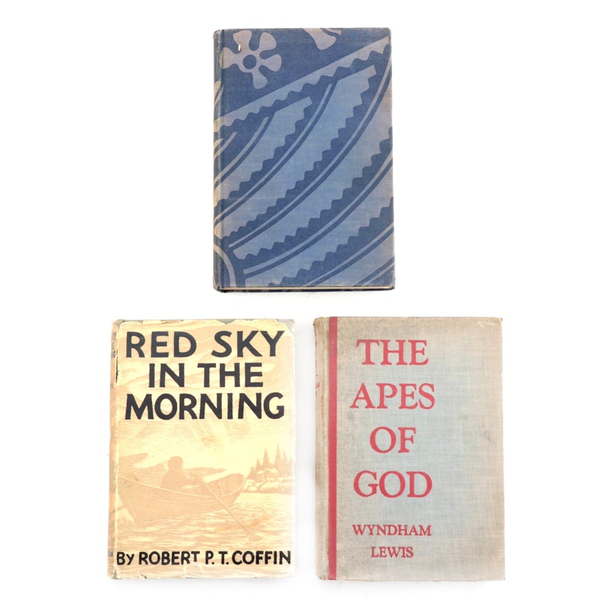 First Edition Novels Including Signed "Red Sky in the Morning" by Robert Coffin