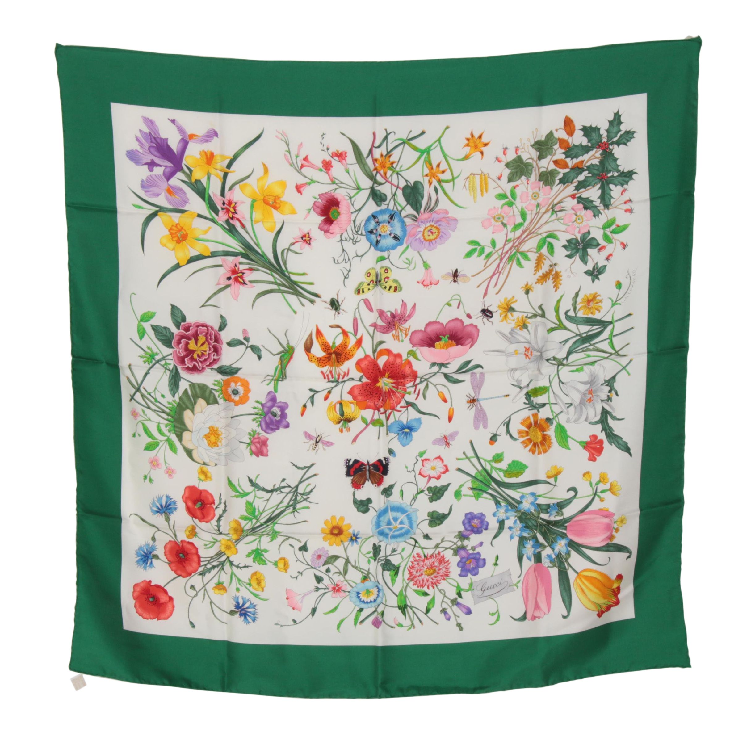 Gucci "Flora" by Vittorio Accornero de Testa Silk Scarf, Vintage