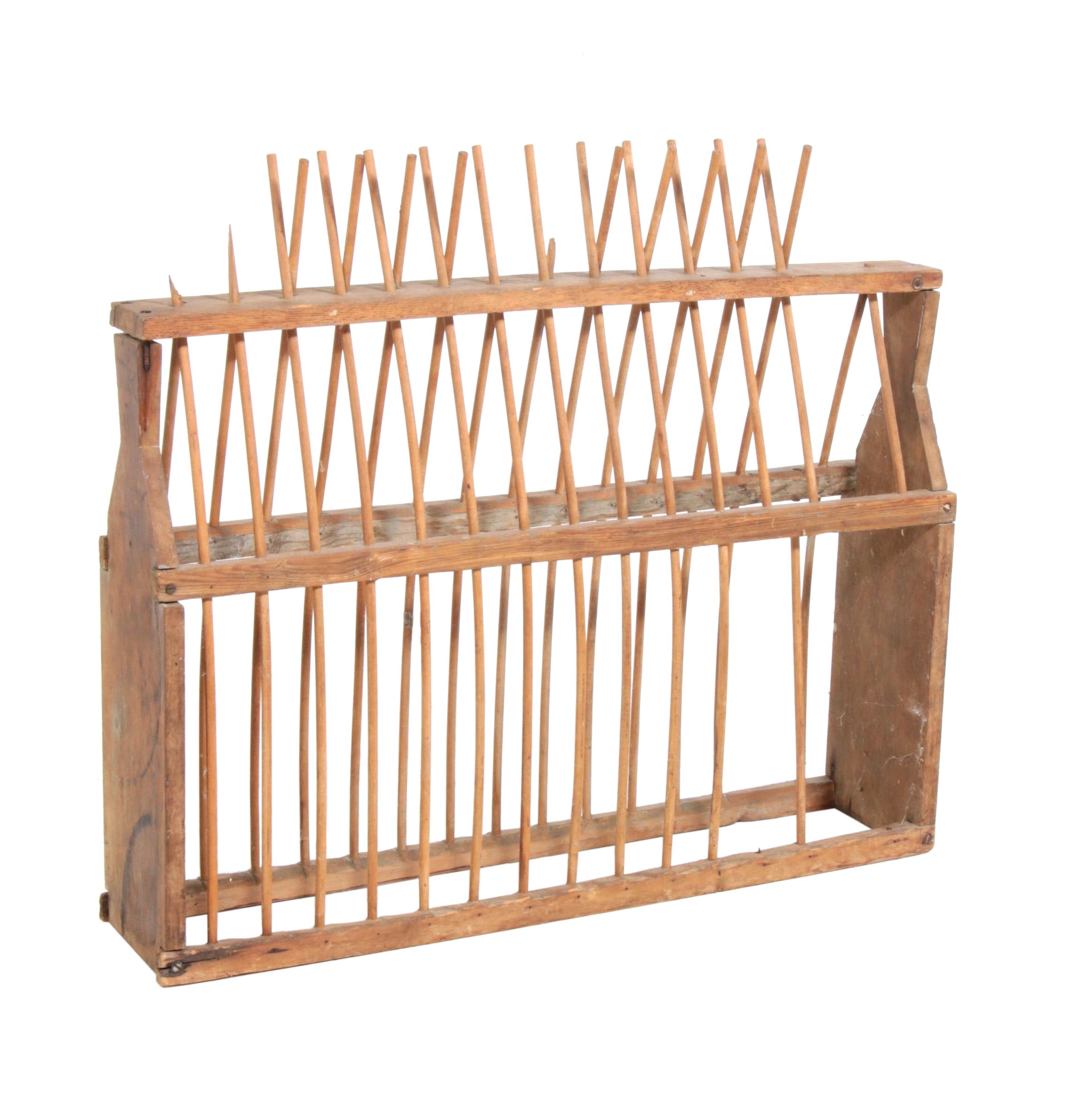 Primitive Wood Dowel Rack