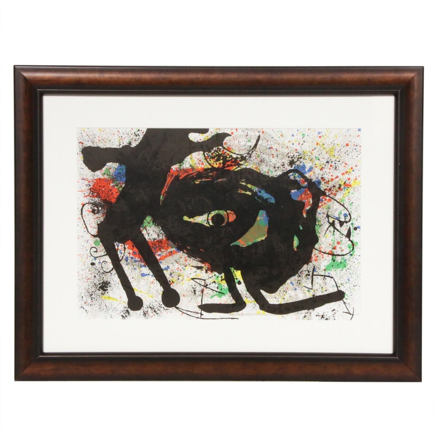 Joan Miró Double-Page Color Lithograph for "Derrière le Miroir," 1973
