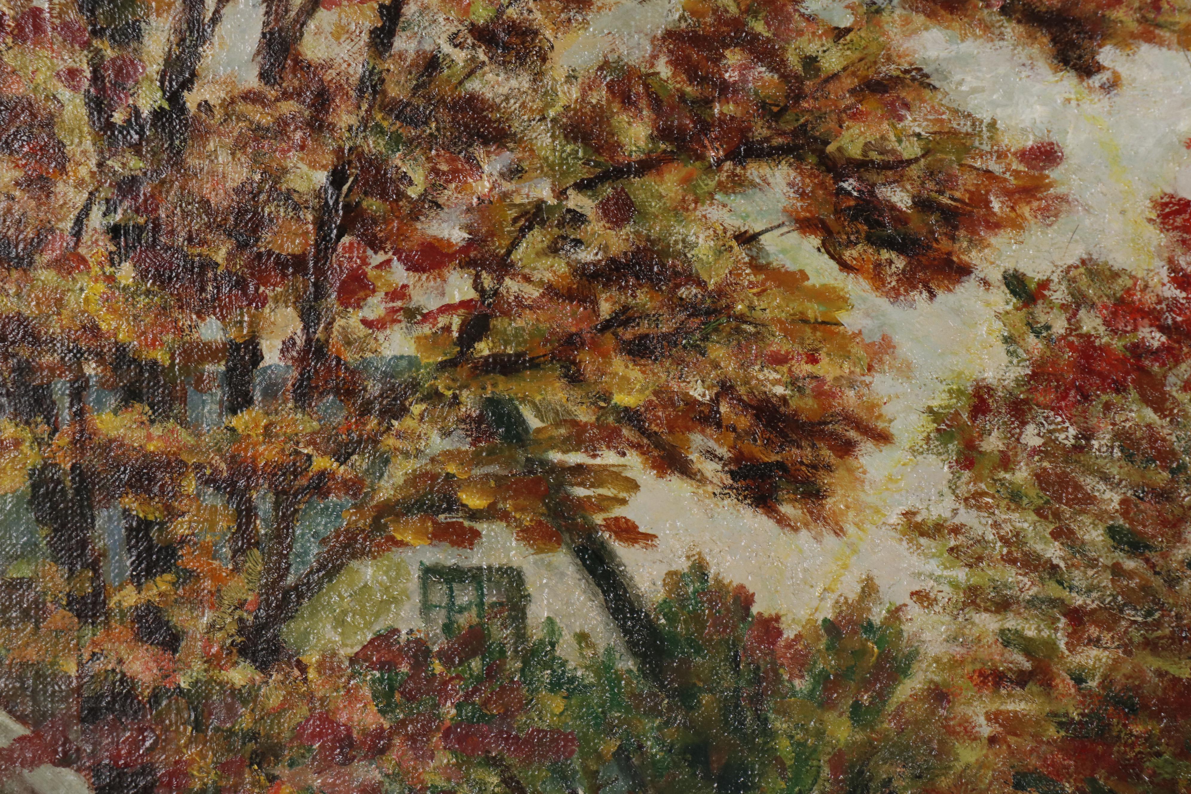 Walter E. Baum Landscape Oil Painting, 1953