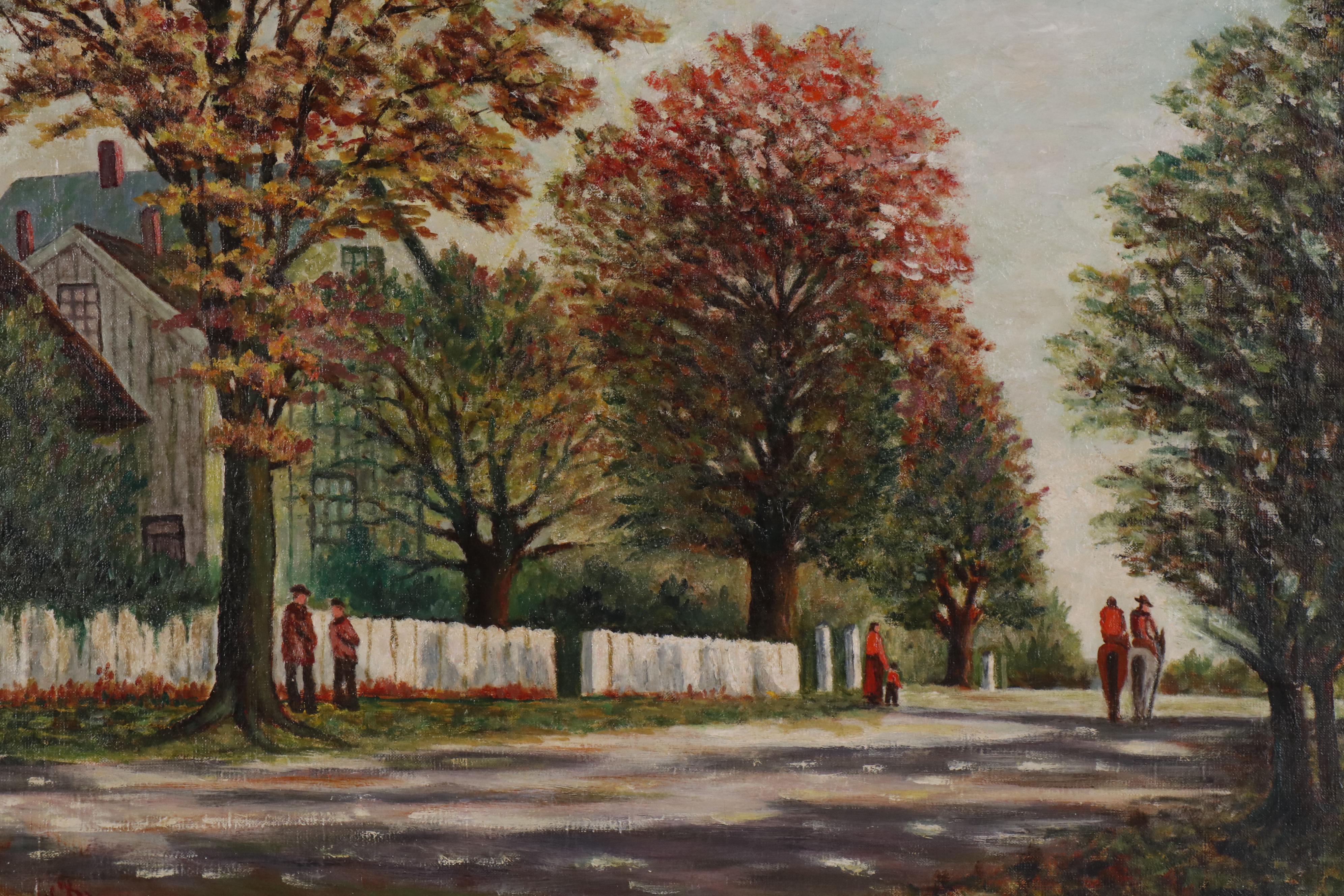 Walter E. Baum Landscape Oil Painting, 1953