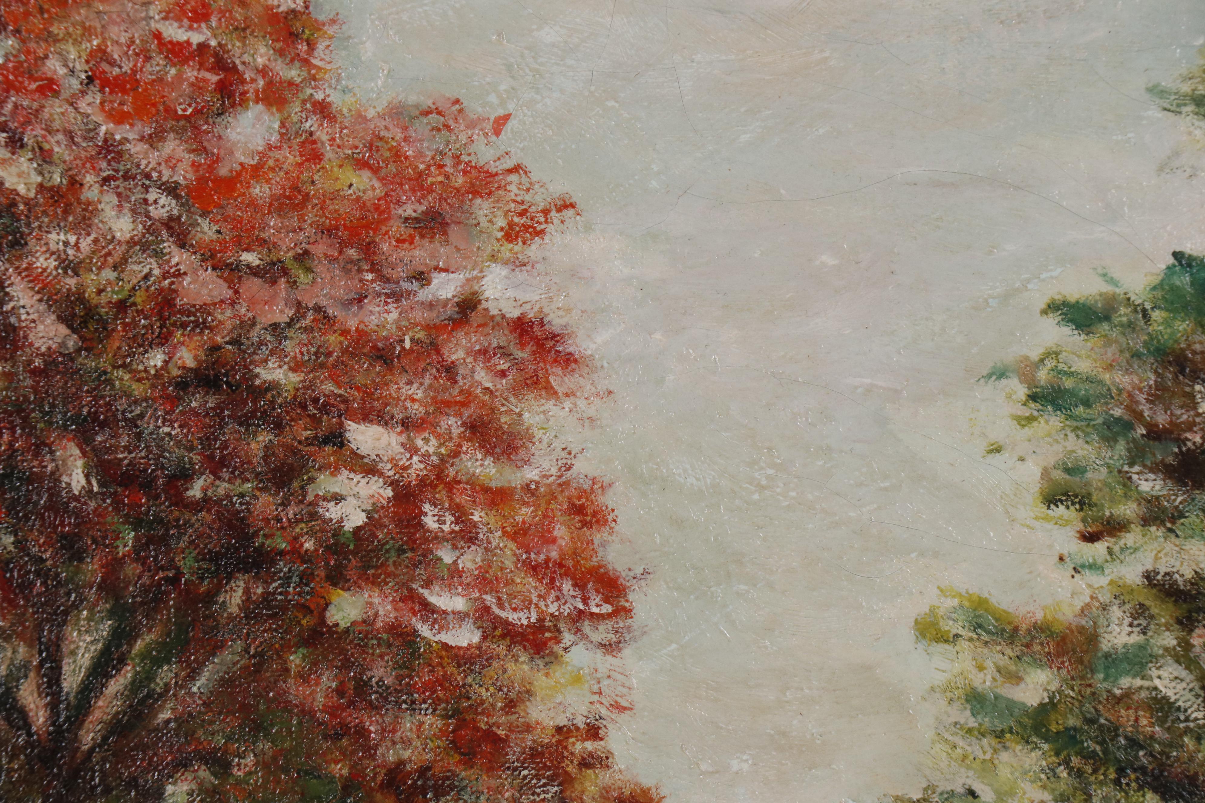 Walter E. Baum Landscape Oil Painting, 1953