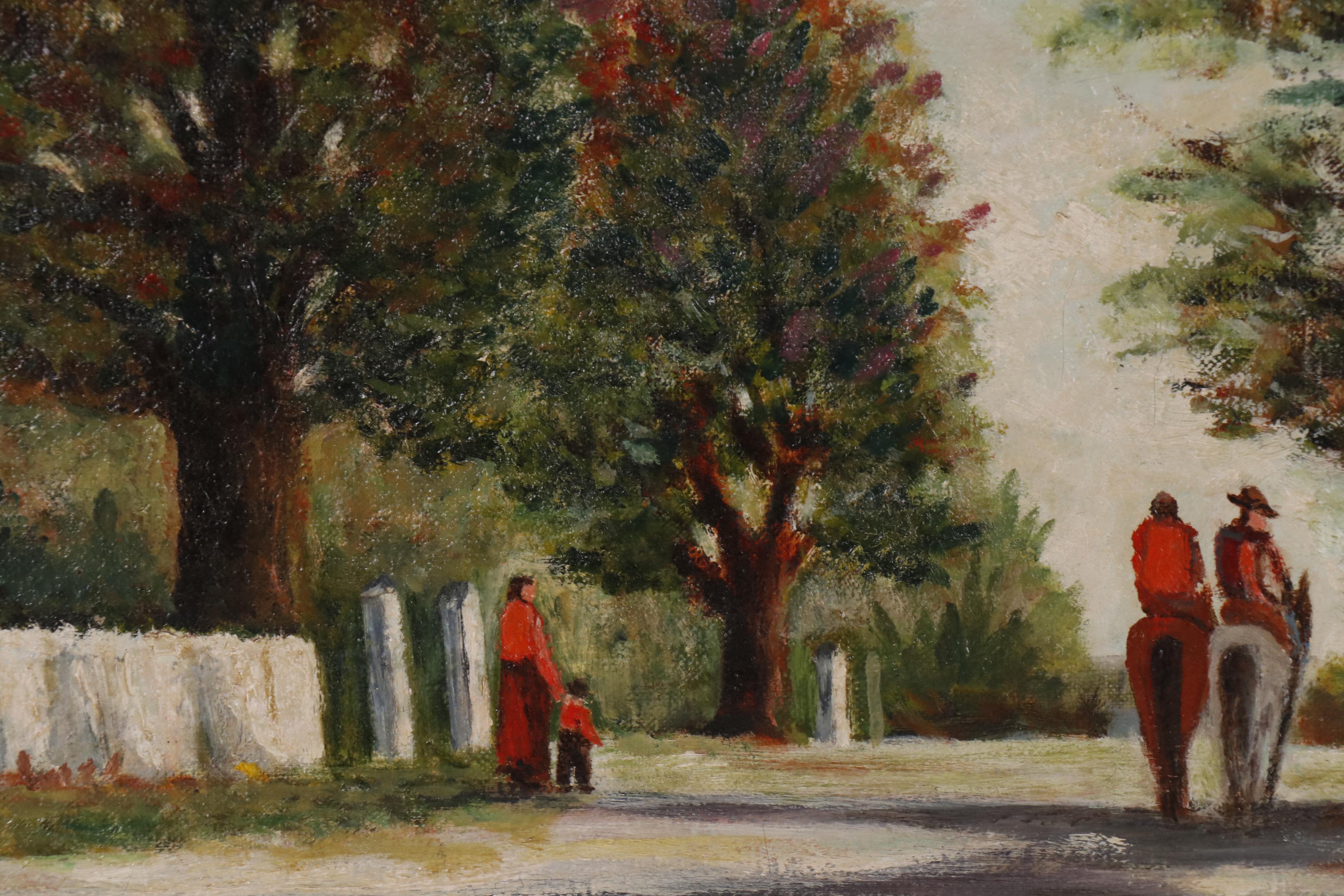 Walter E. Baum Landscape Oil Painting, 1953