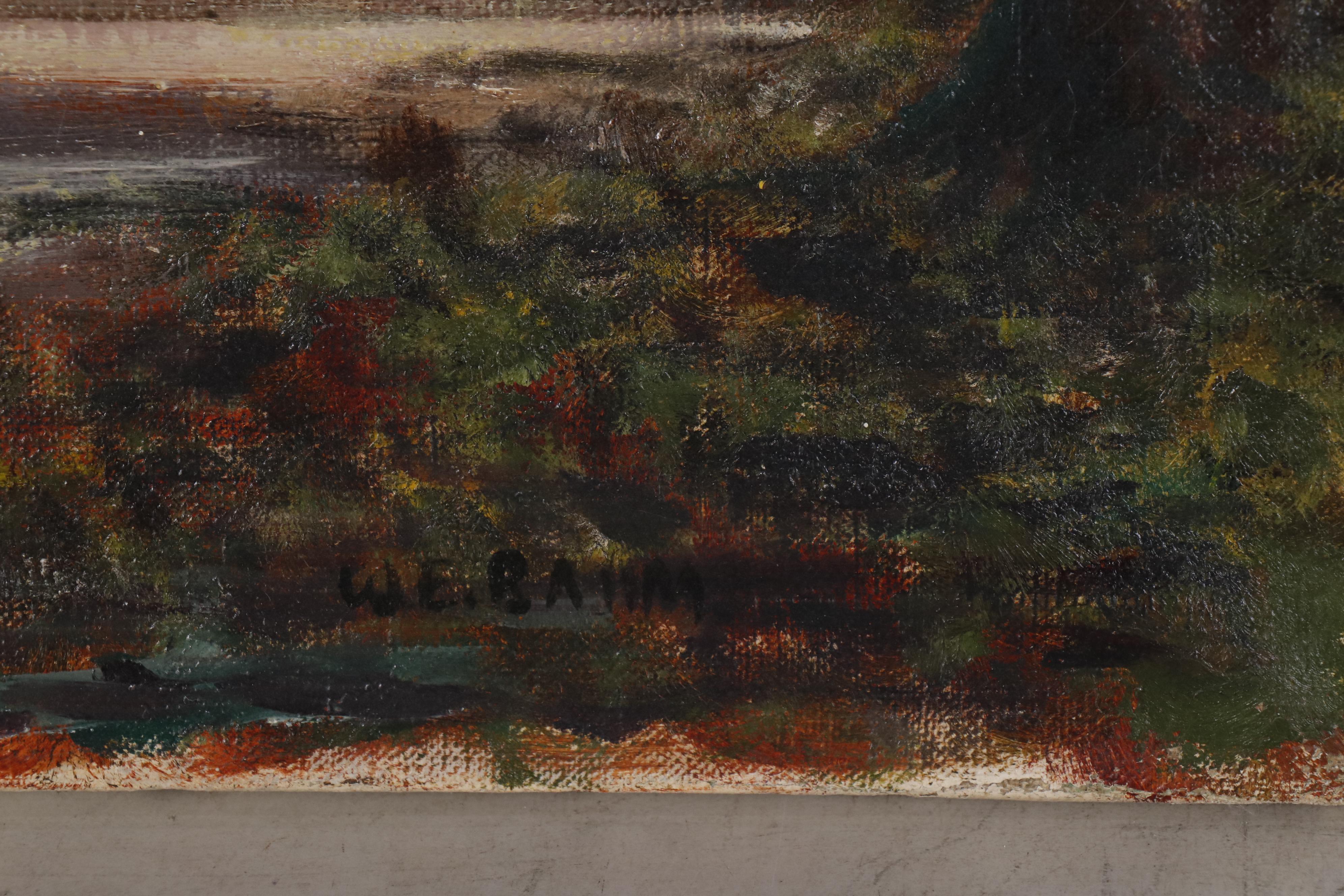 Walter E. Baum Landscape Oil Painting, 1953