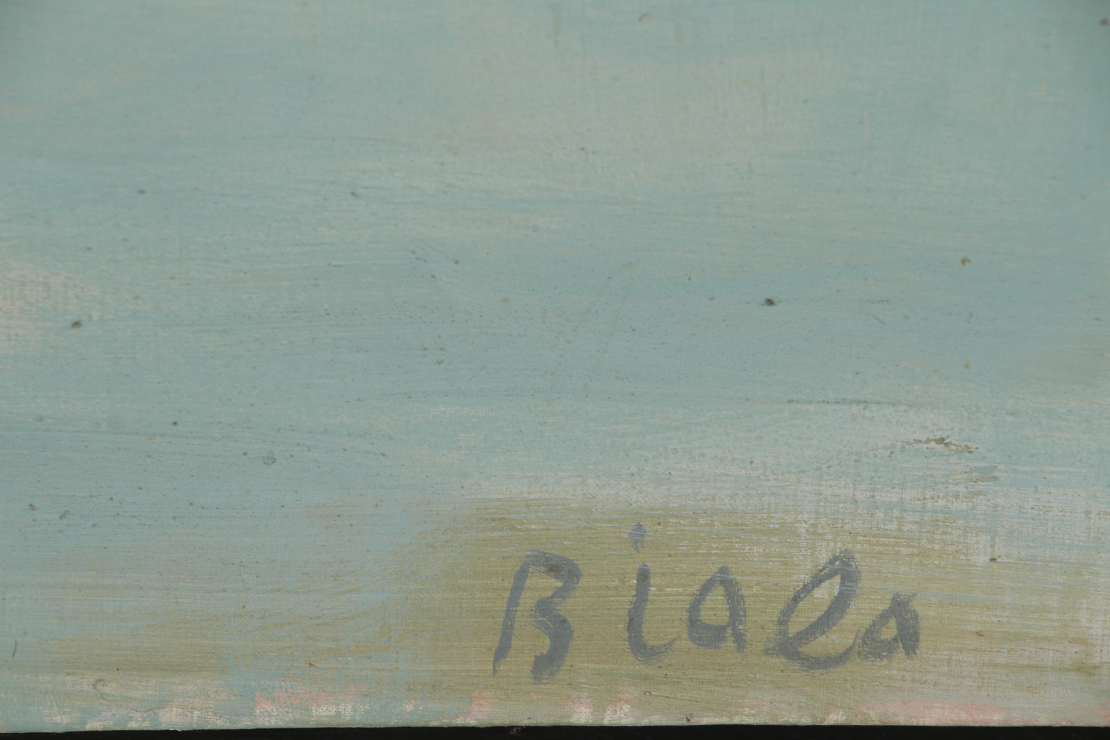 Janice Biala Oil Painting of Mediterranean Cypress, Circa 1960