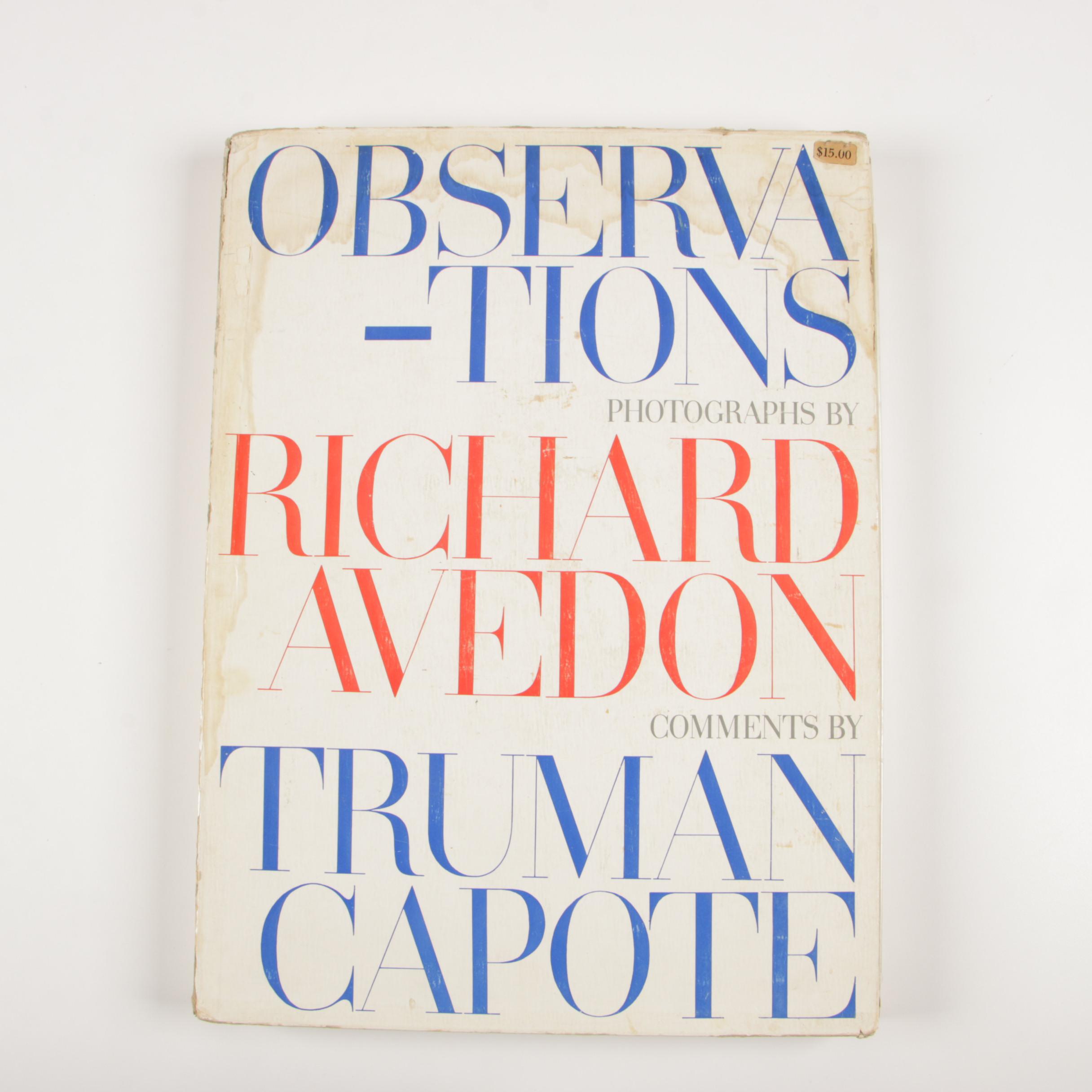 Richard Avedon Photography Books "Observations", "Portraits" and "American West"