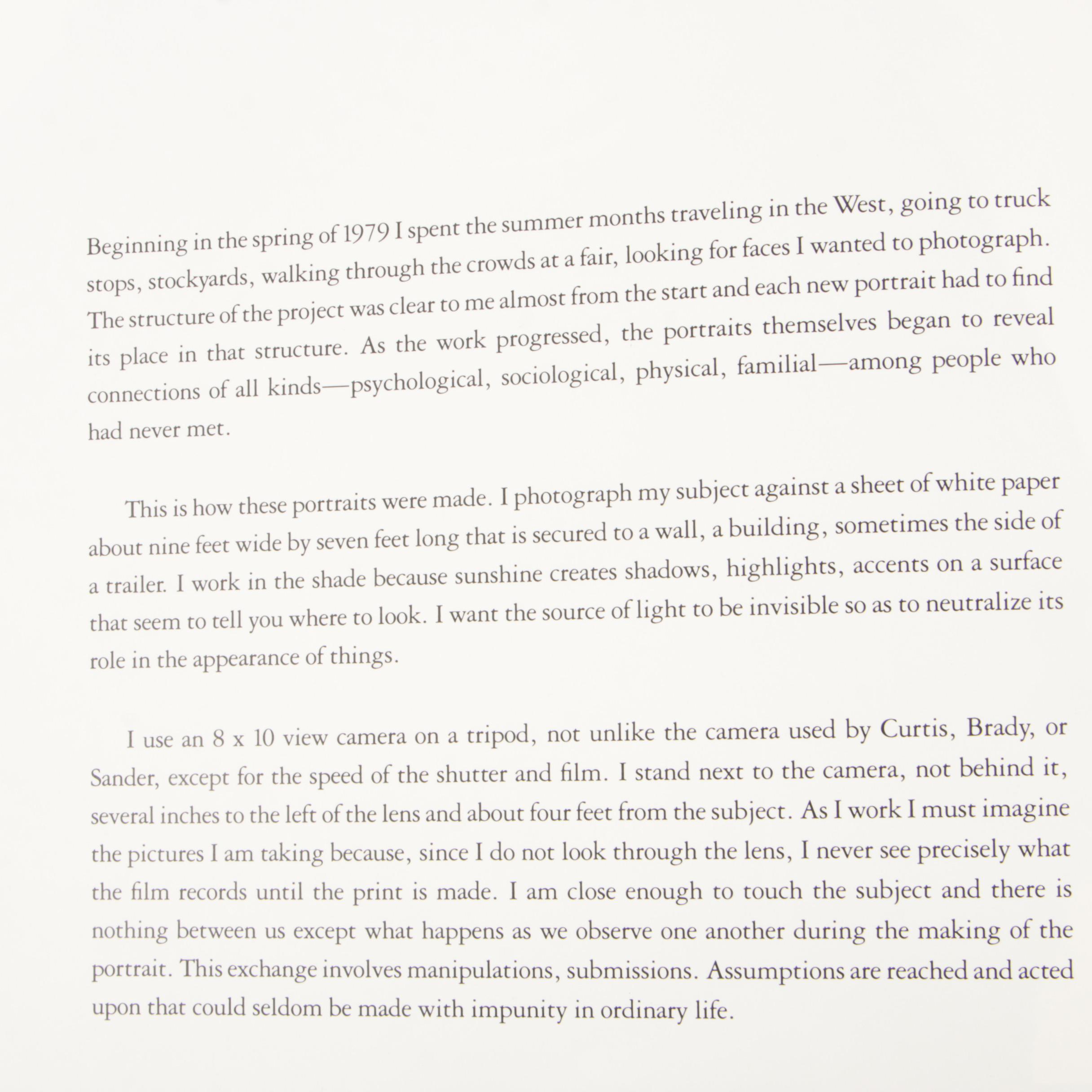 Richard Avedon Photography Books "Observations", "Portraits" and "American West"