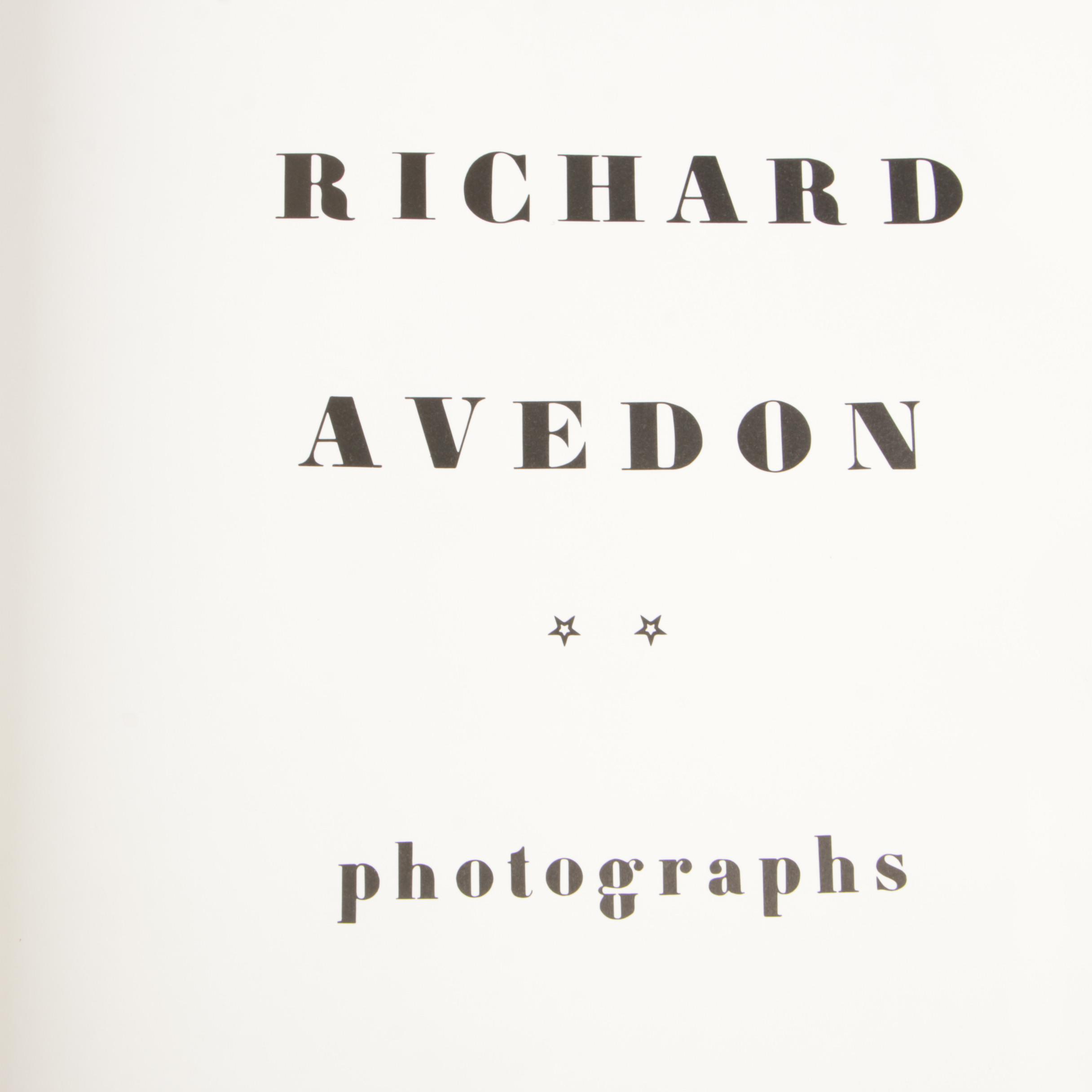 Richard Avedon Photography Books "Observations", "Portraits" and "American West"
