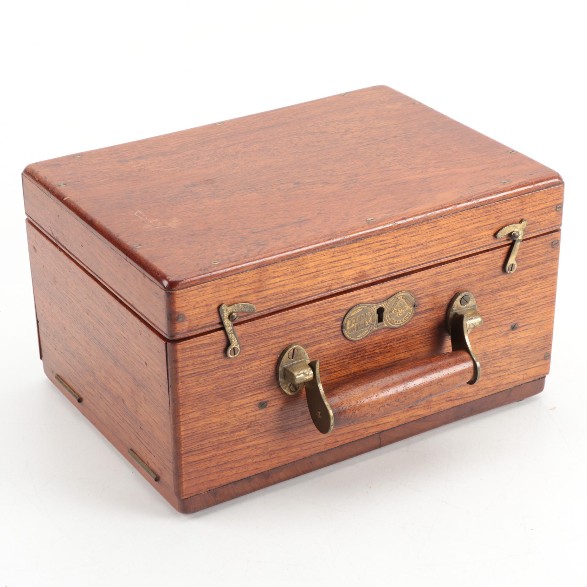 Dobbie-McInnes Engine Indicators For Large Steam Instruments in Wood Case, 1920s