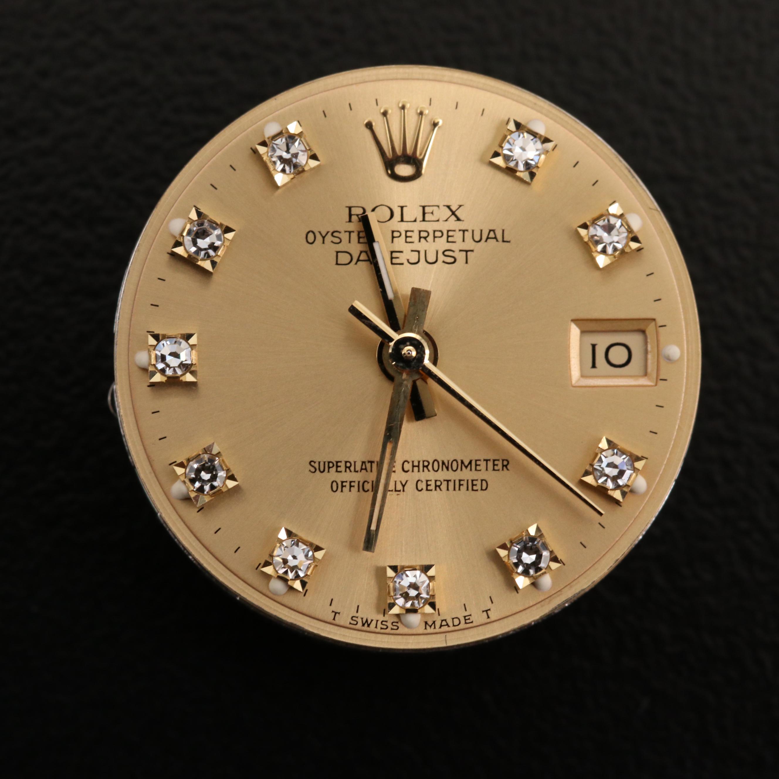 Rolex Datejust Stainless Steel and 18K Gold Diamond Automatic Watch, 1986