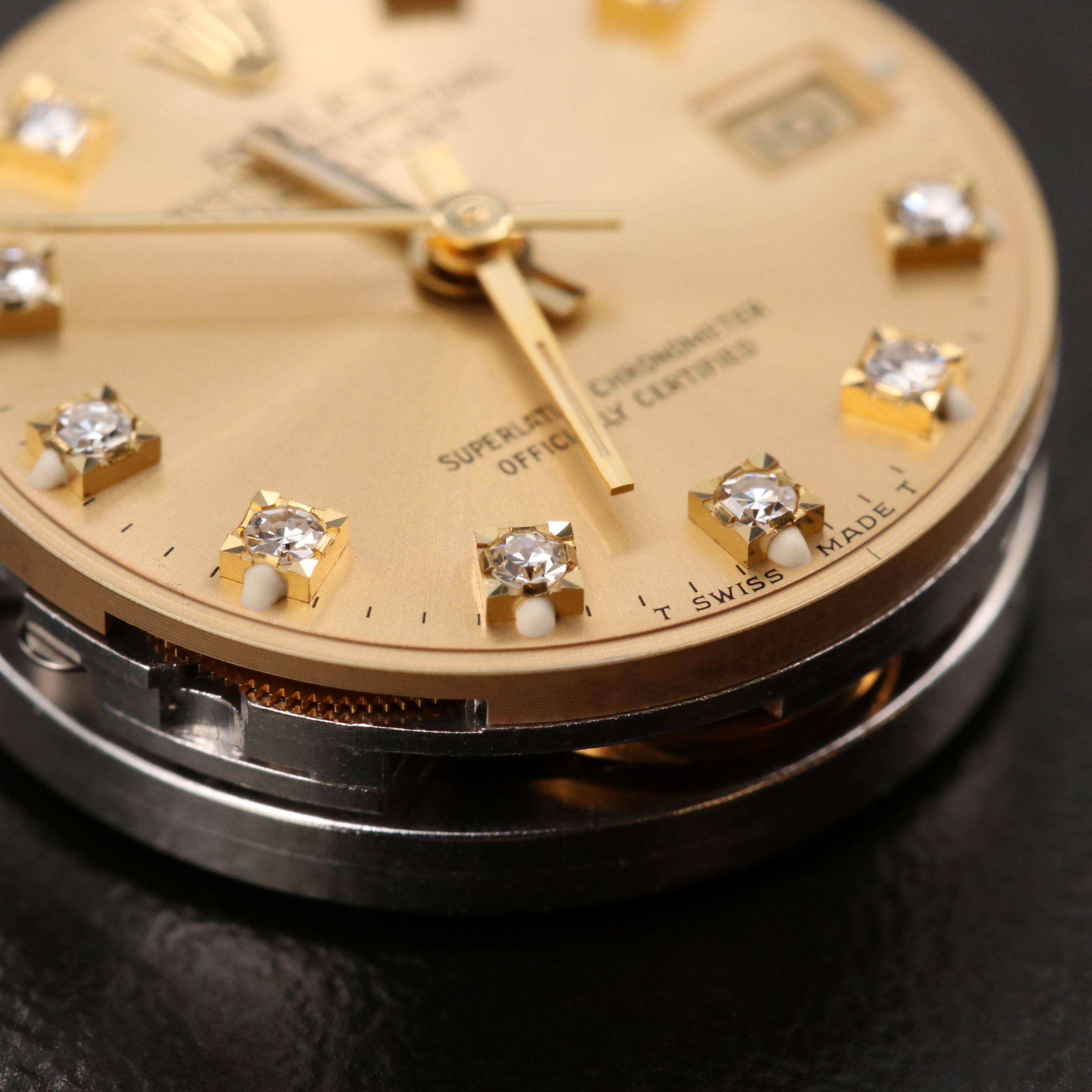 Rolex Datejust Stainless Steel and 18K Gold Diamond Automatic Watch, 1986