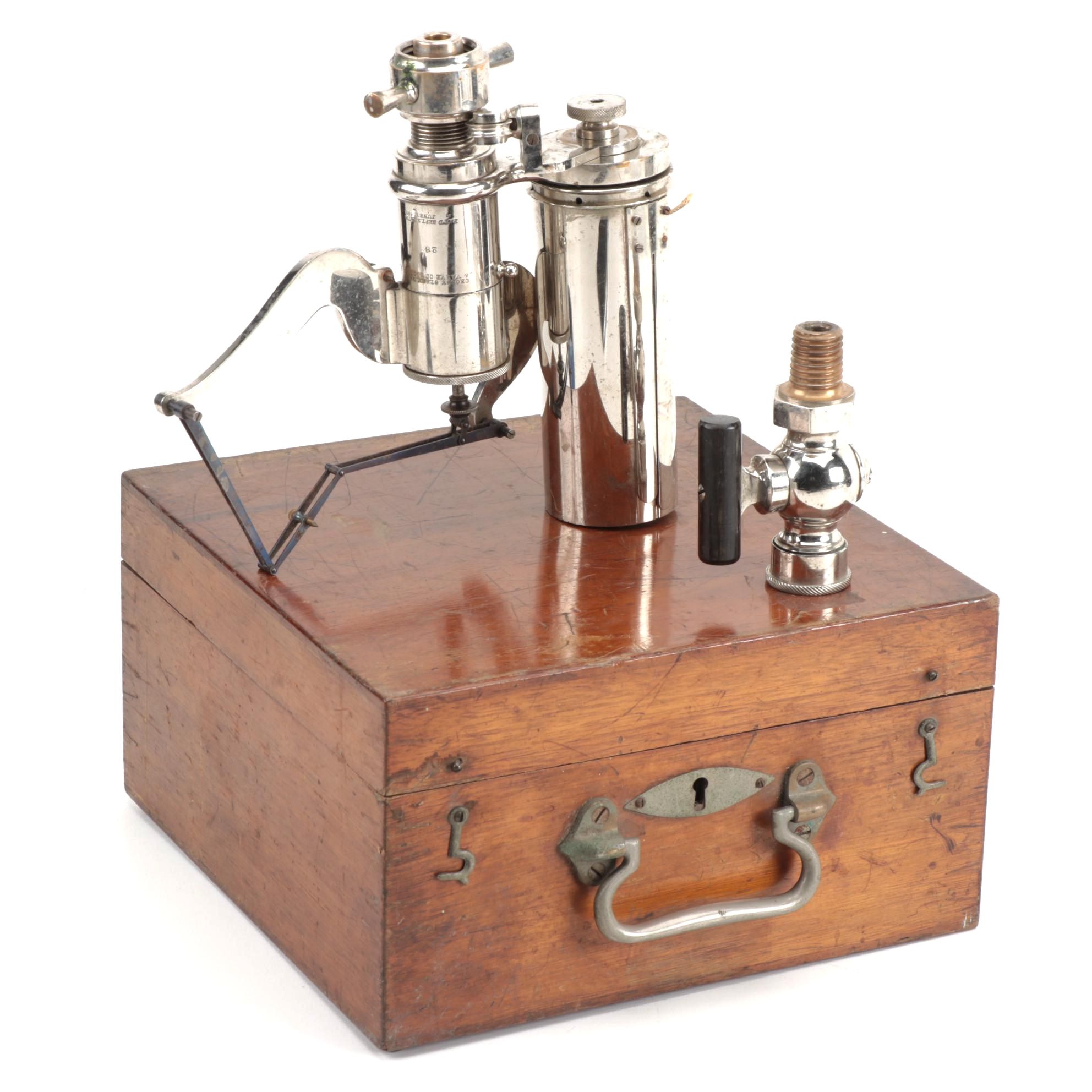 Crosby Steam Gage & Valve Co. Steam Indicator in Walnut Case