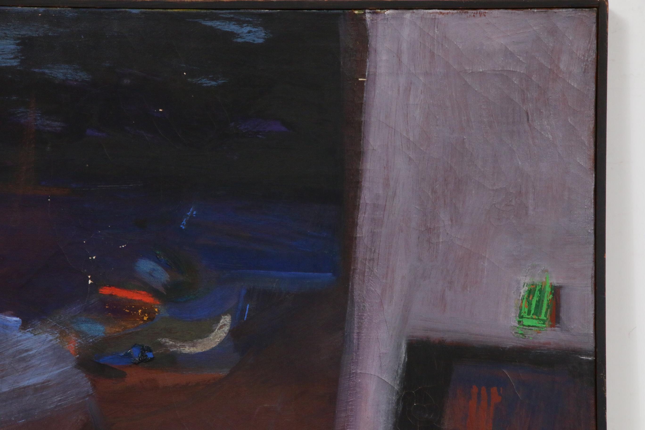 Ellen Cibula Abstract Oil Painting, 1958