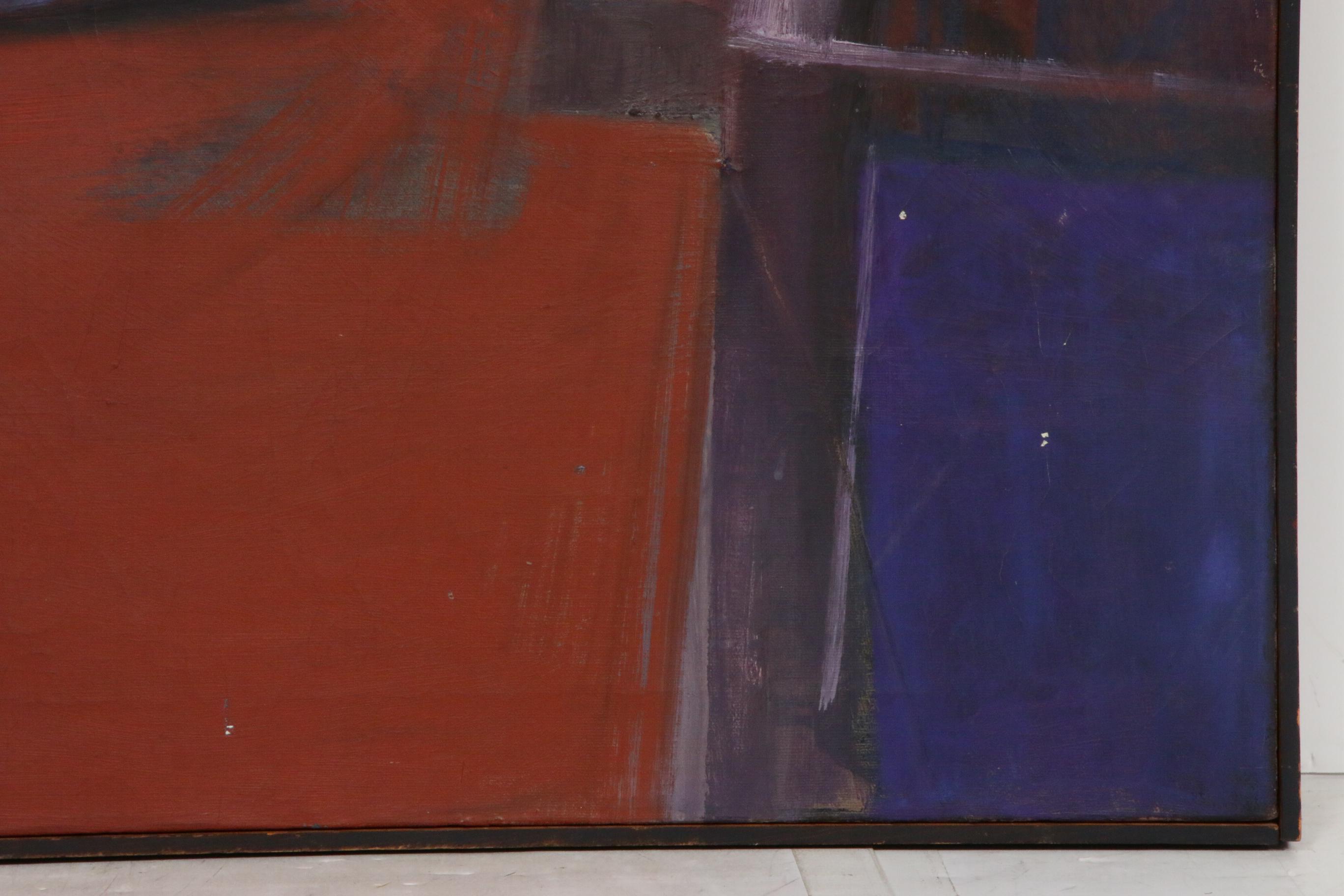 Ellen Cibula Abstract Oil Painting, 1958