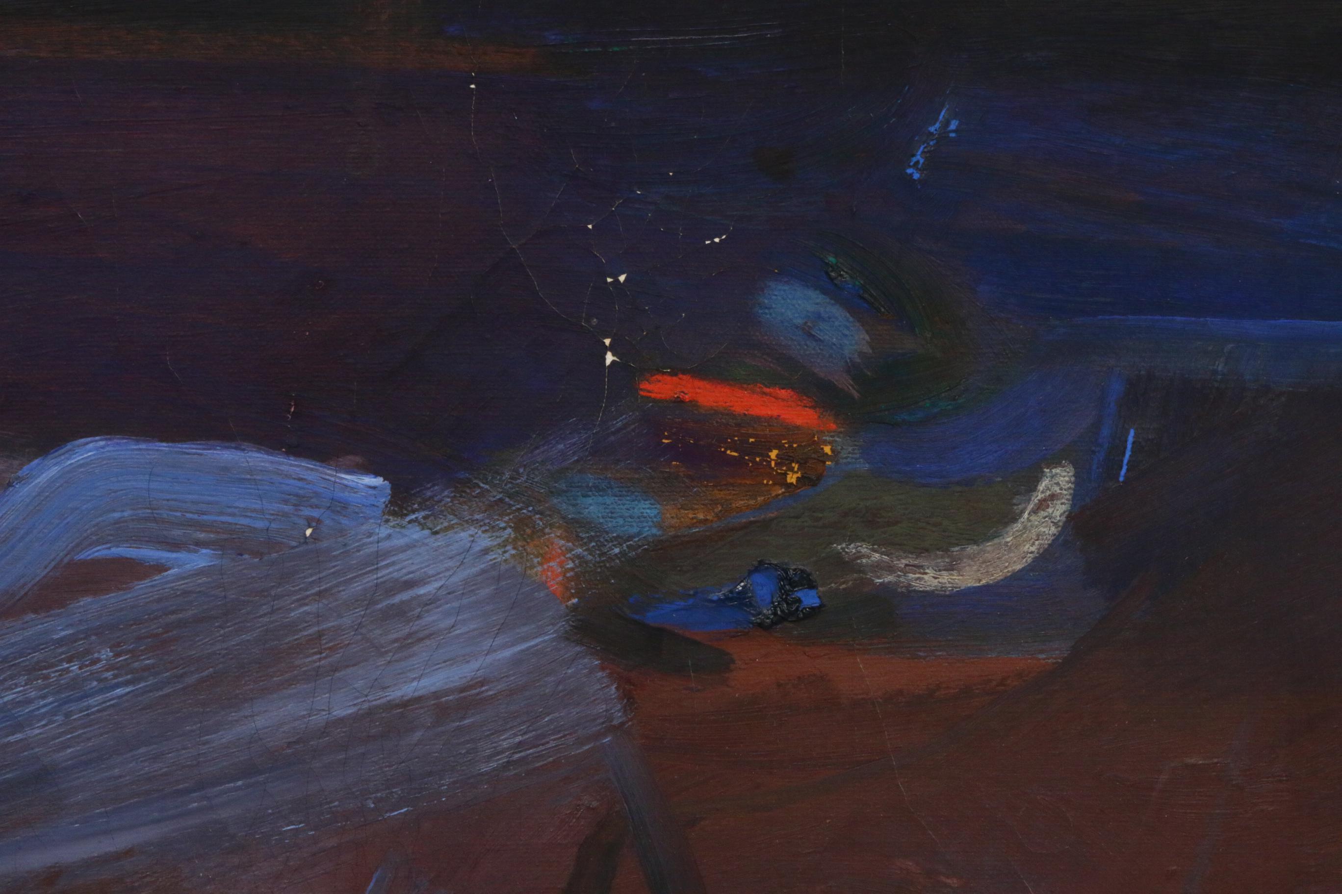 Ellen Cibula Abstract Oil Painting, 1958