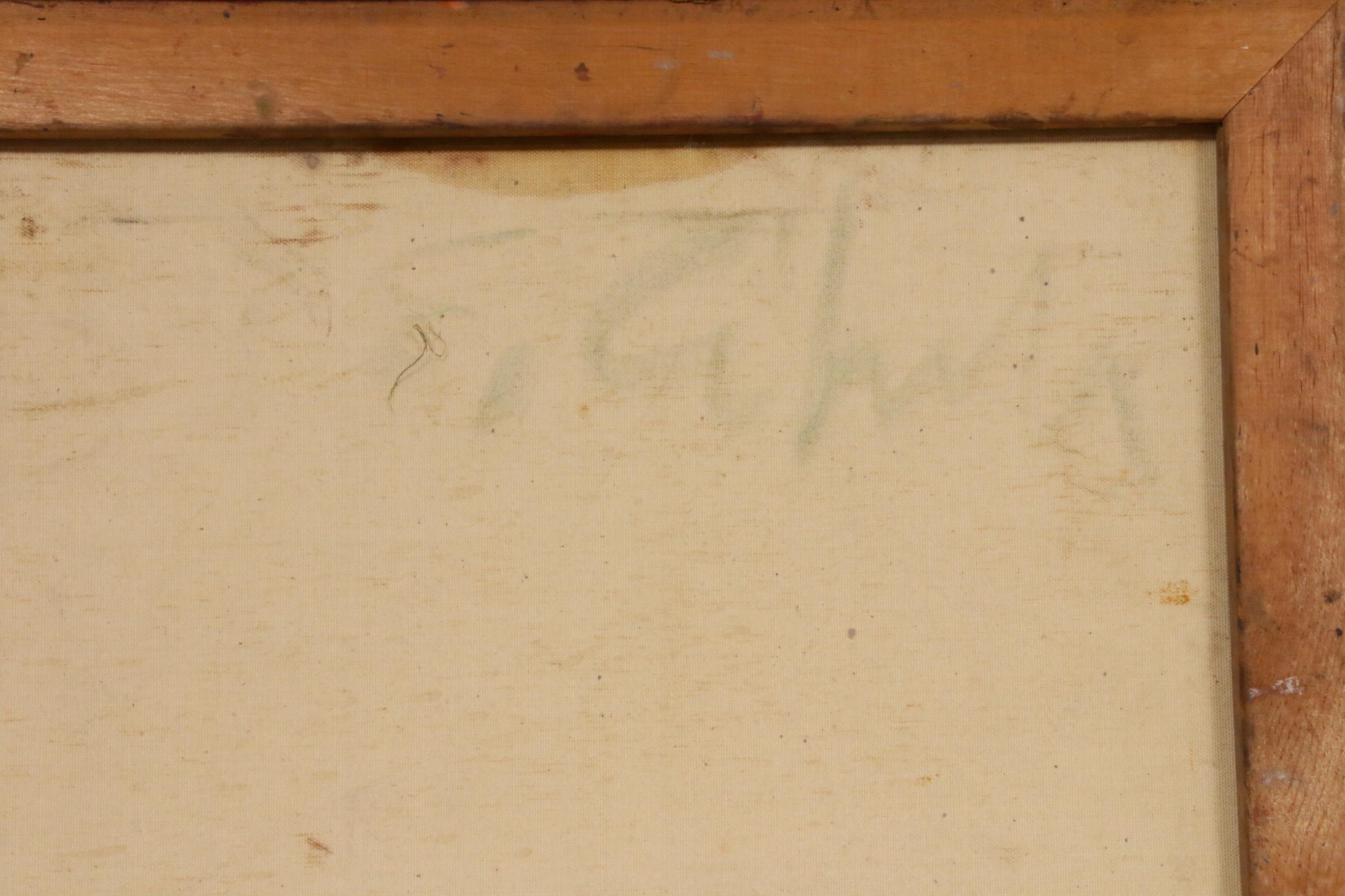 Ellen Cibula Abstract Oil Painting, 1958