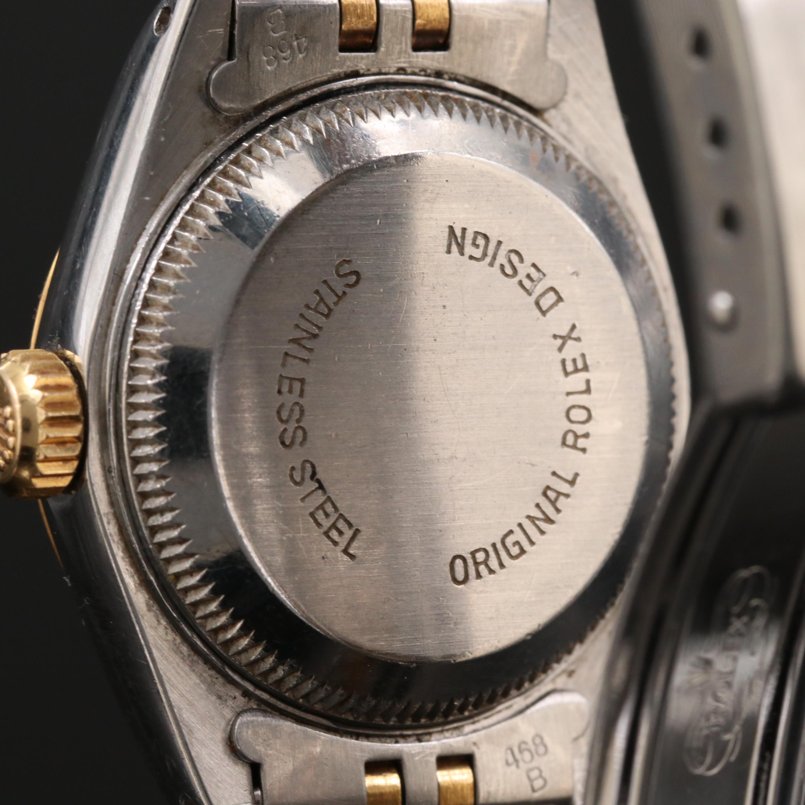 Rolex Datejust Stainless Steel and 18K Gold Diamond Automatic Watch, 1986