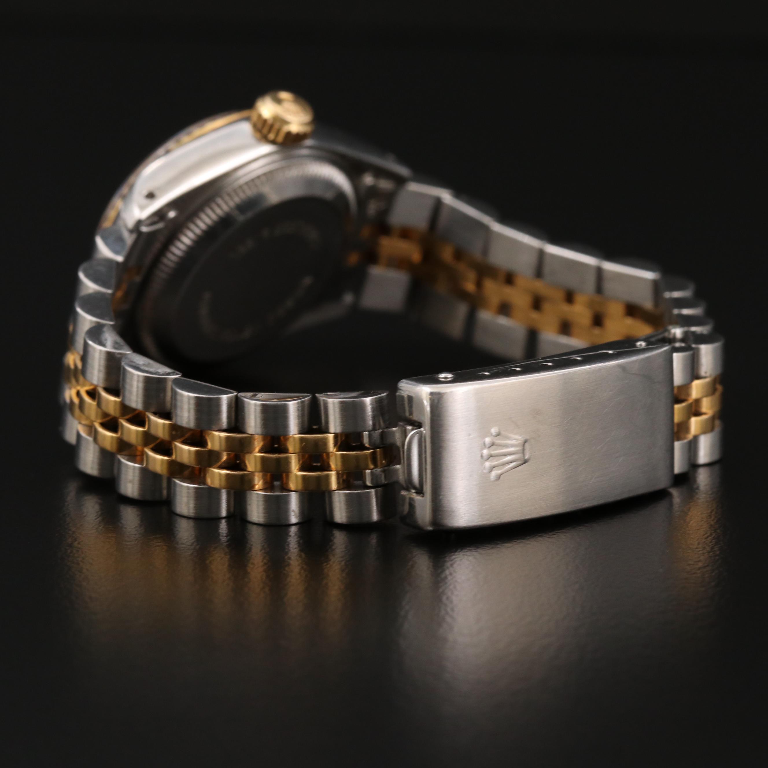 Rolex Datejust Stainless Steel and 18K Gold Diamond Automatic Watch, 1986