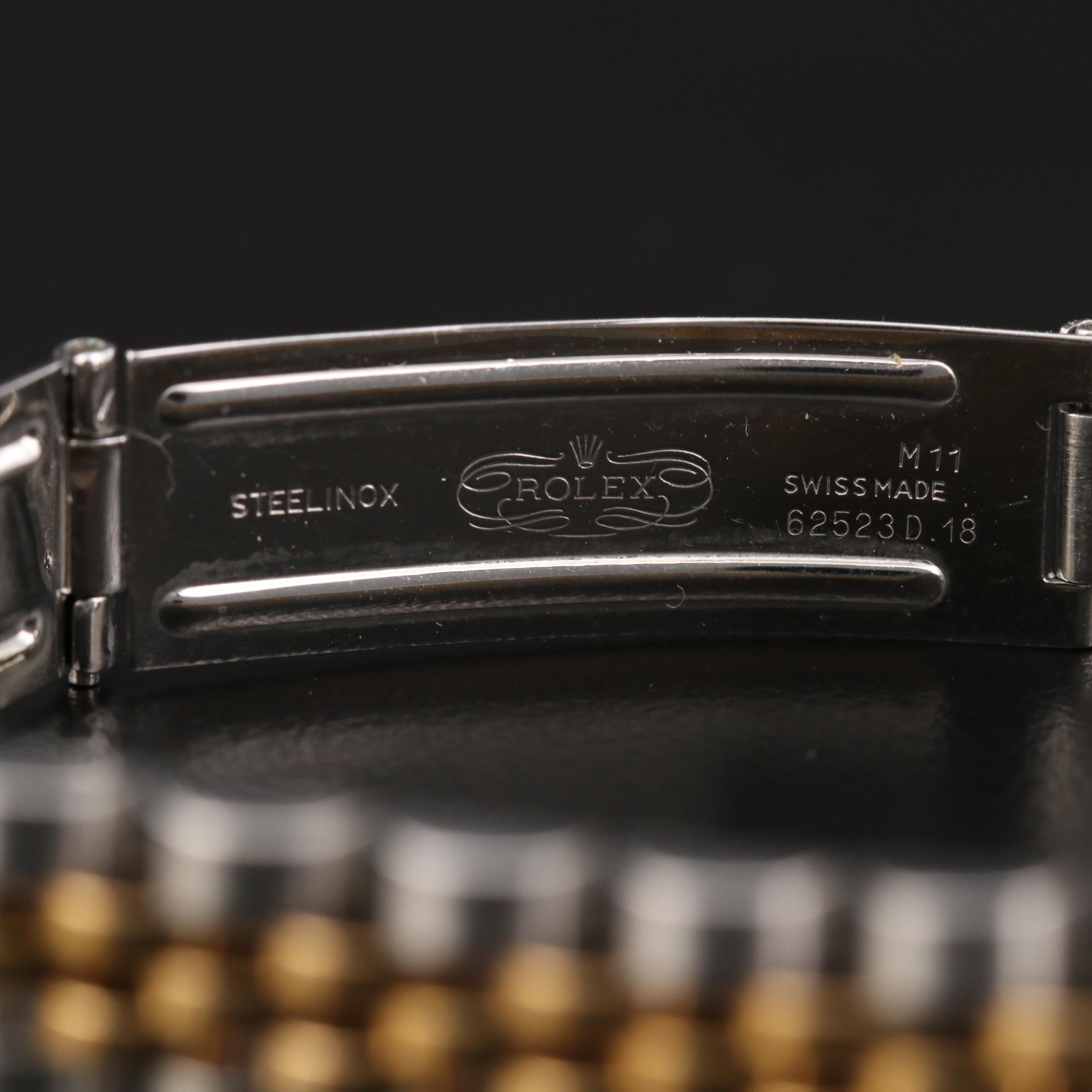 Rolex Datejust Stainless Steel and 18K Gold Diamond Automatic Watch, 1986