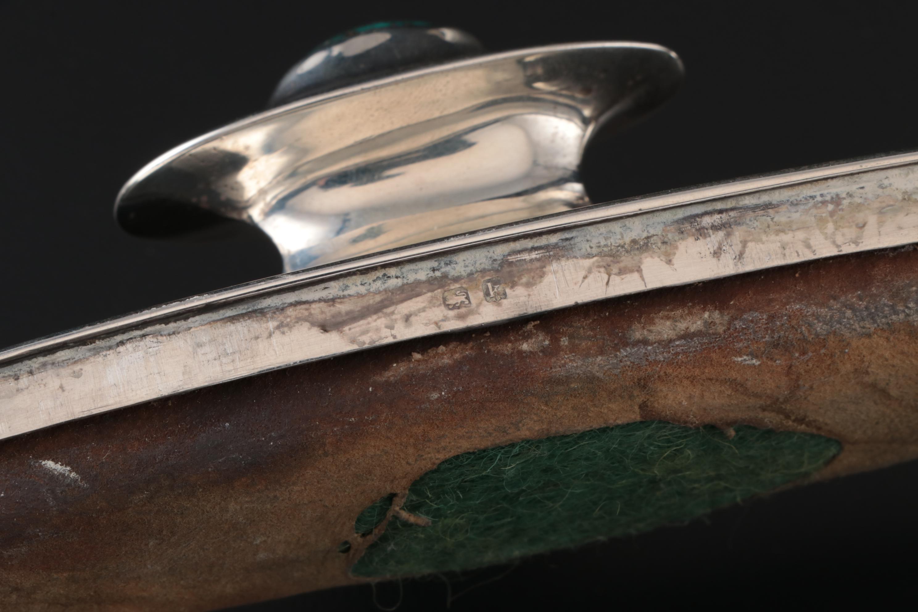 Antique Liberty & Co. Sterling Silver and Turquoise Vanity Set, 1909