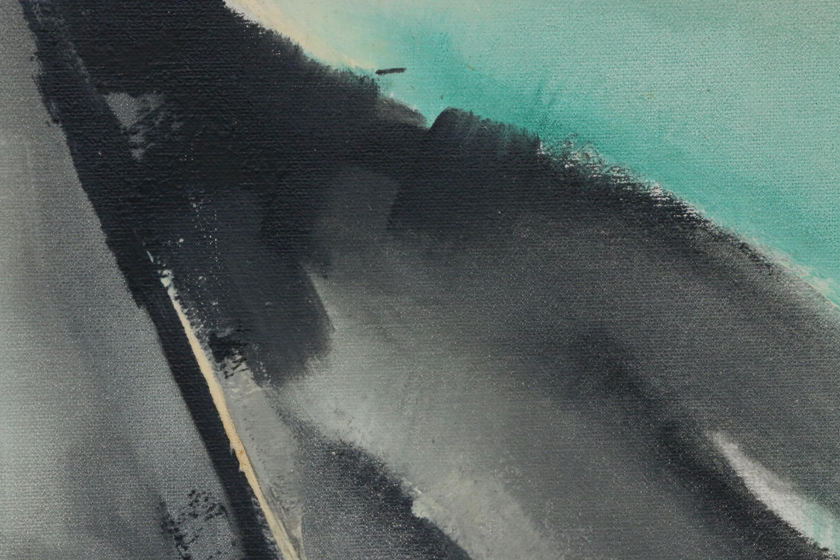 Jose Luis Campuzano Abstract Oil Painting, Mid-20th Century