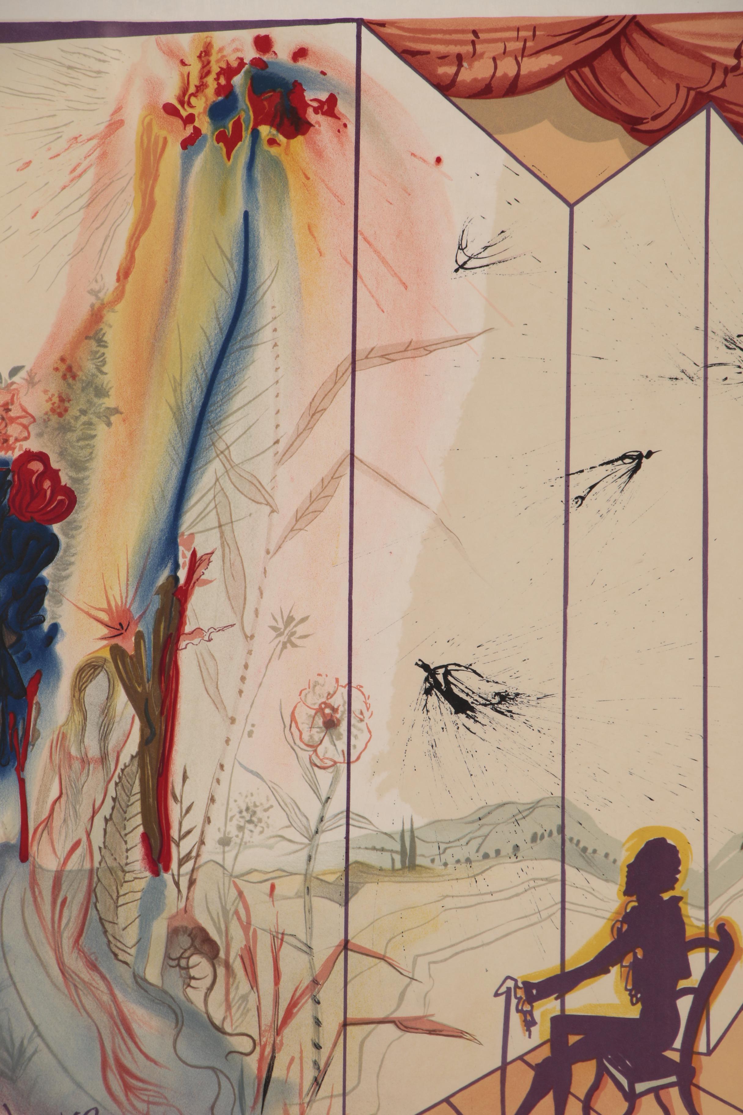 Salvador Dali Lithograph "The Twins Outwit Damis"