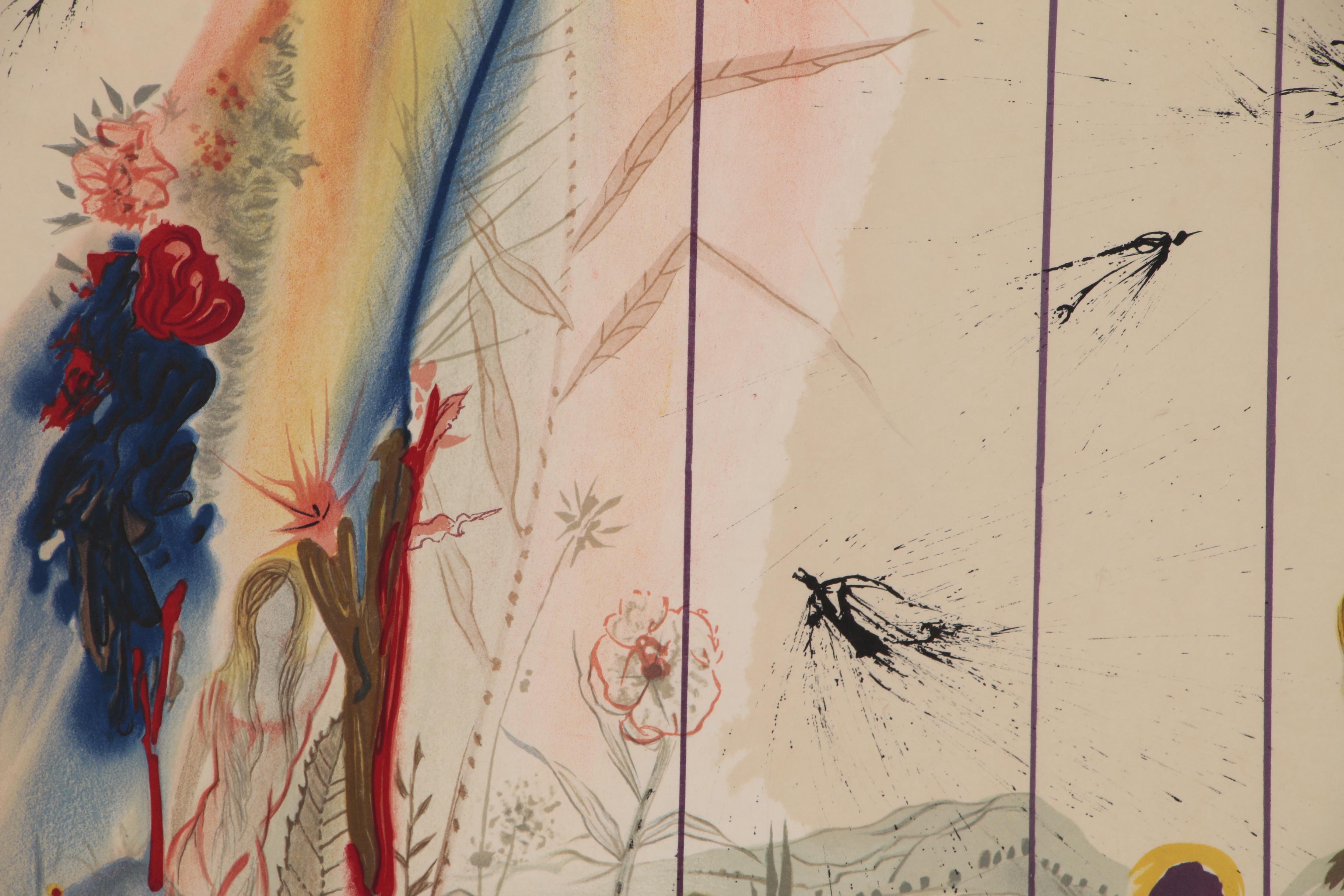 Salvador Dali Lithograph "The Twins Outwit Damis"