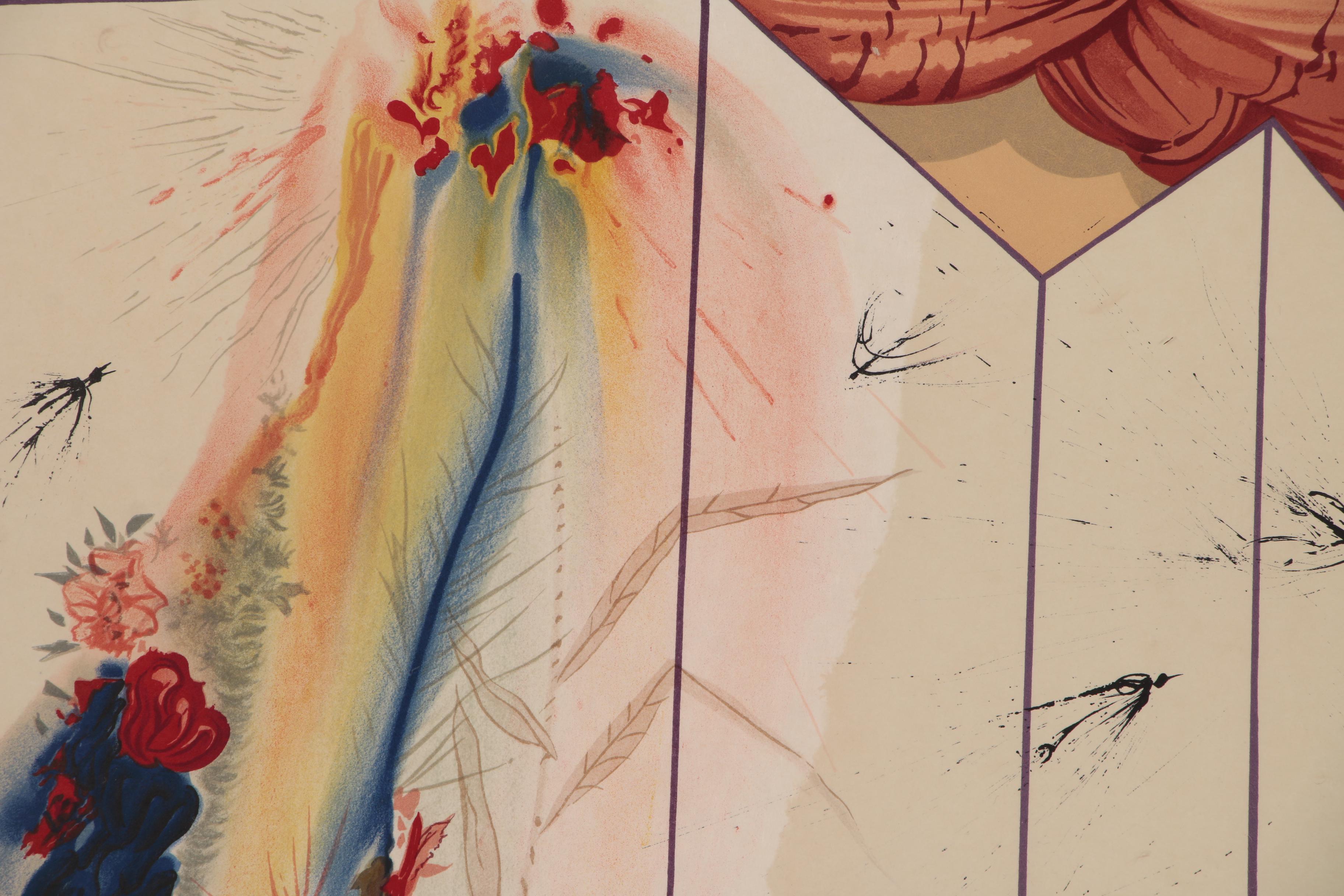 Salvador Dali Lithograph "The Twins Outwit Damis"