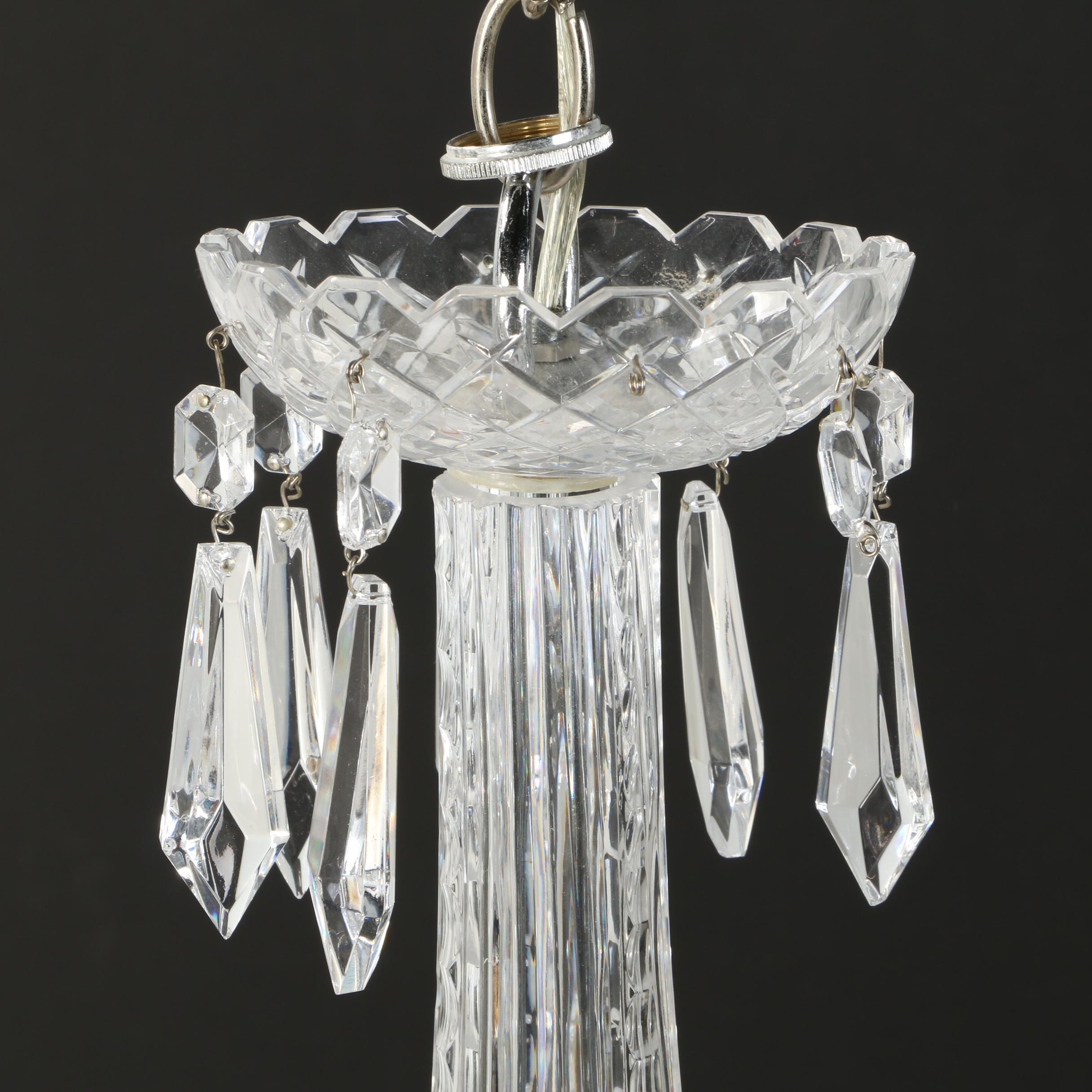 Vintage Waterford Crystal Six-Arm Chandelier