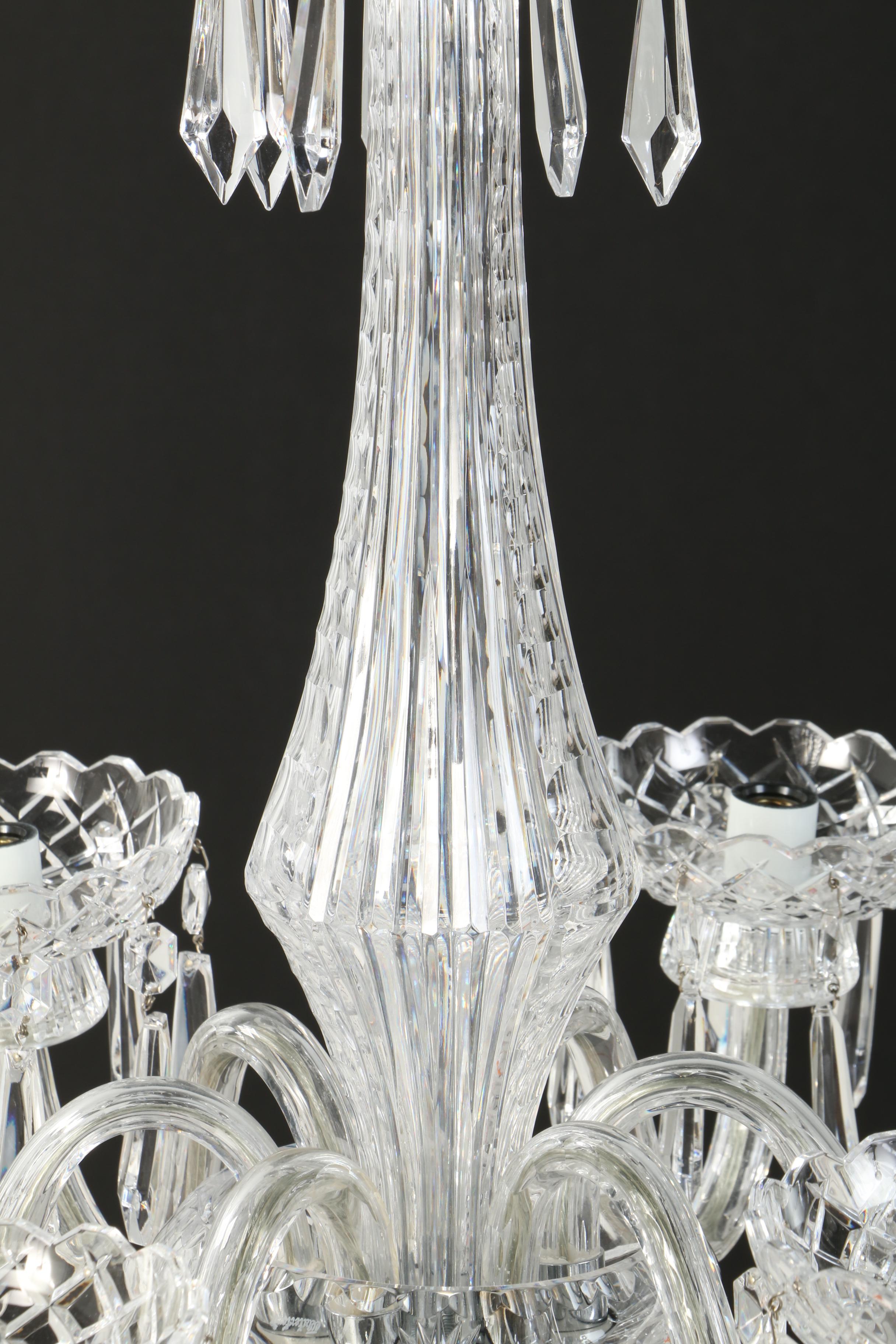 Vintage Waterford Crystal Six-Arm Chandelier