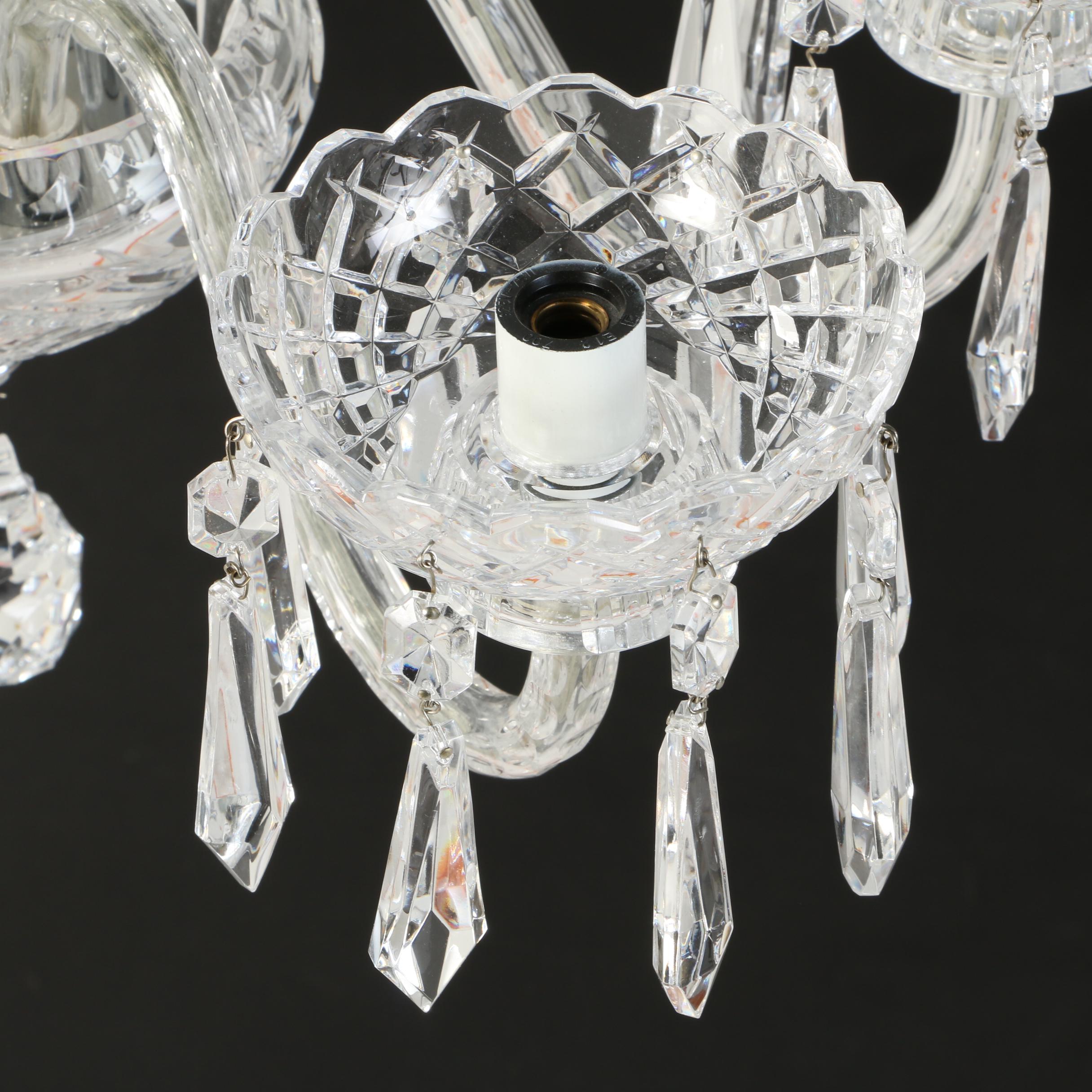 Vintage Waterford Crystal Six-Arm Chandelier