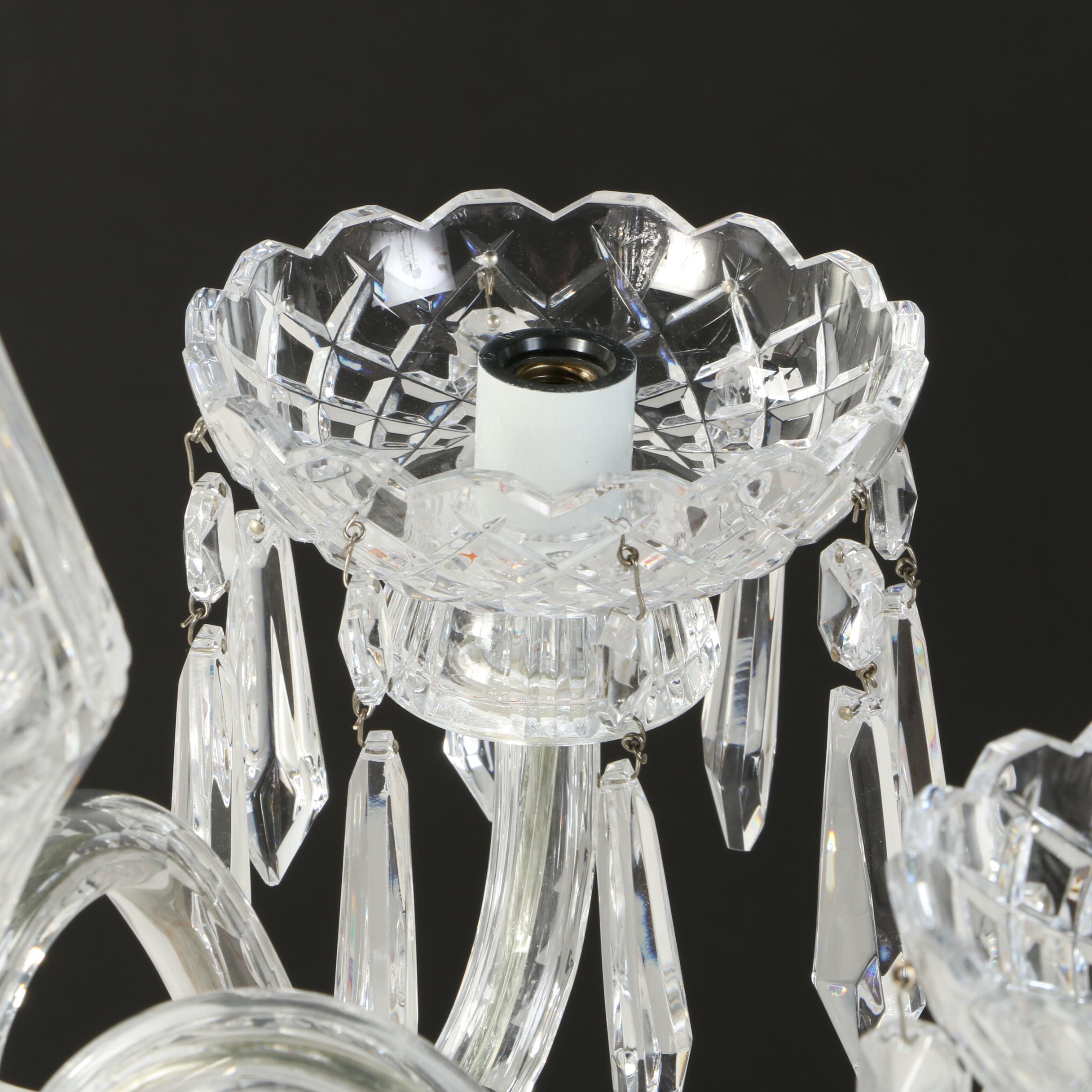 Vintage Waterford Crystal Six-Arm Chandelier