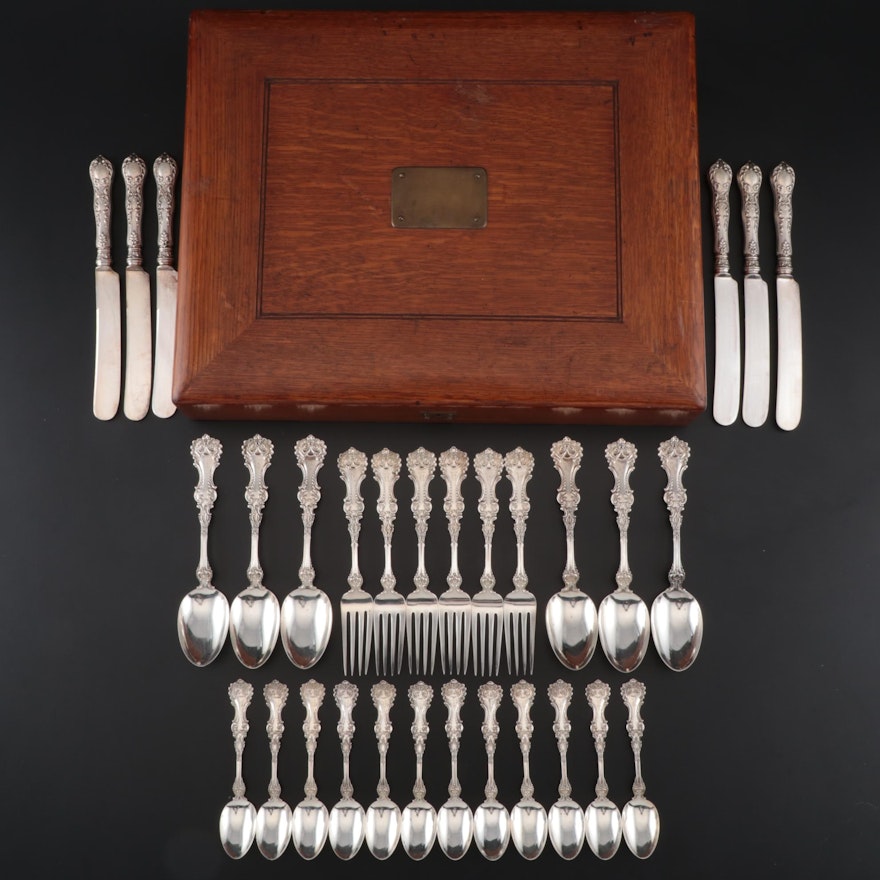 W. F. Fischer & Bro. and Gorham Sterling Silver Flatware for Six