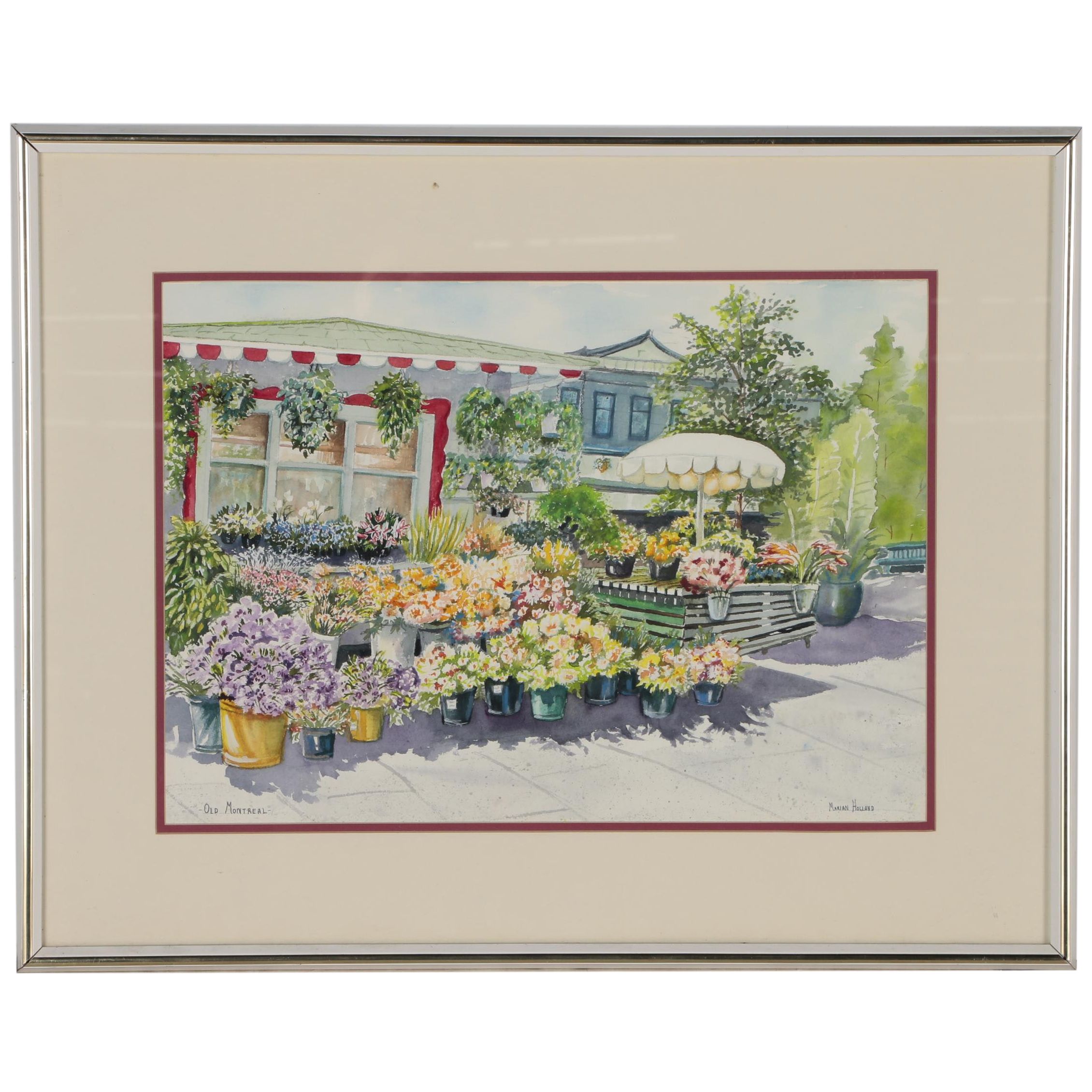 Marian Holland Watercolor Painting "Old Montreal"