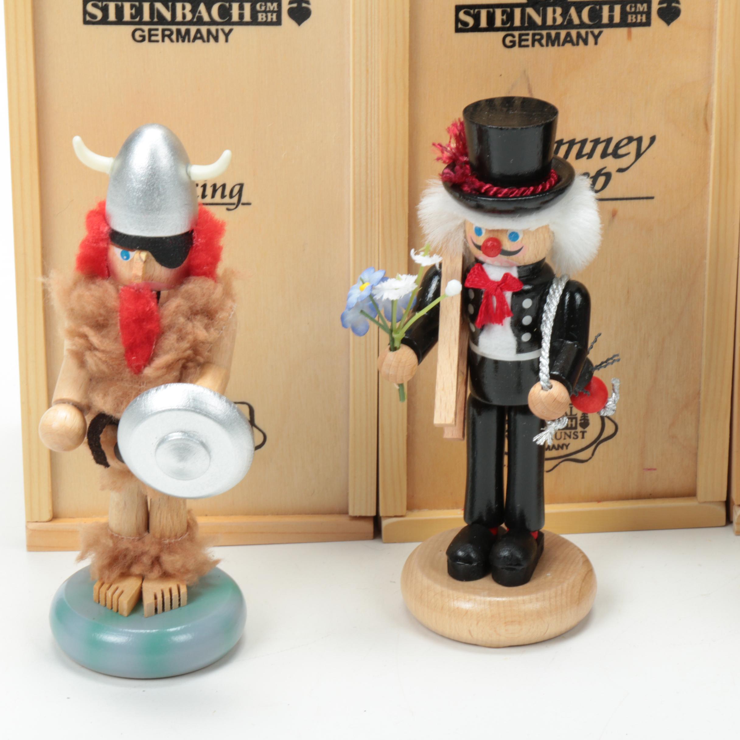 Steinbach Handmade Nutcrackers Including "Chimney Sweep" and "Uncle Sam"