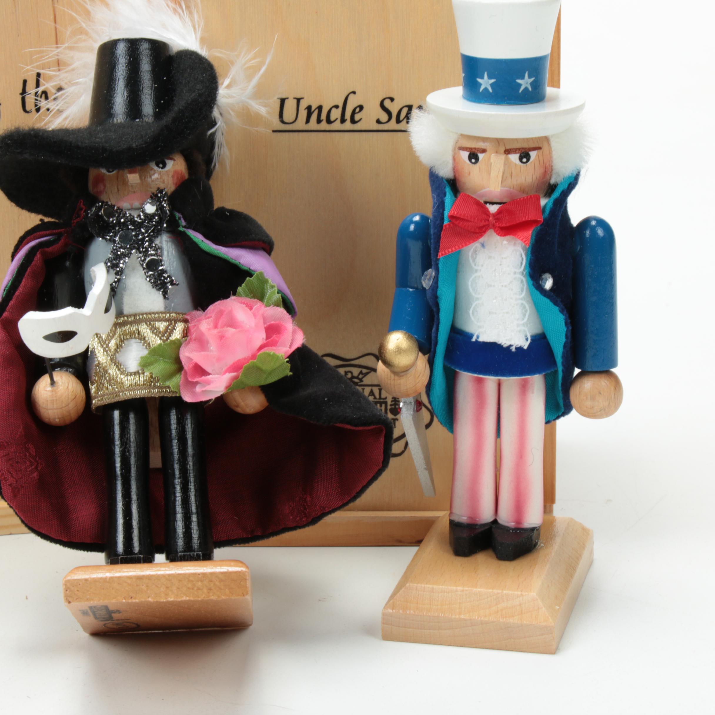 Steinbach Handmade Nutcrackers Including "Chimney Sweep" and "Uncle Sam"
