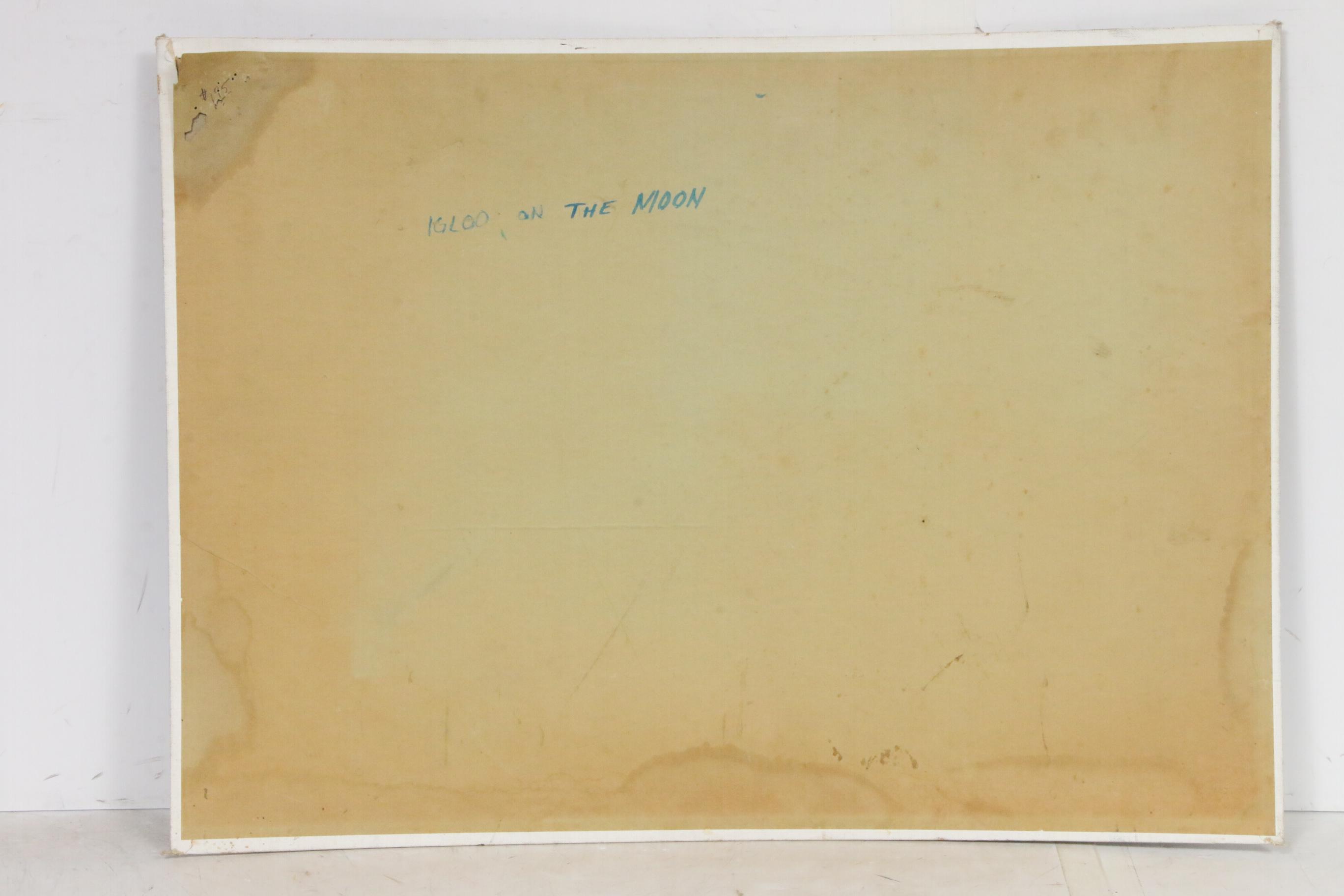 John Hiner Acrylic Painting "Igloo on the Moon," 1982