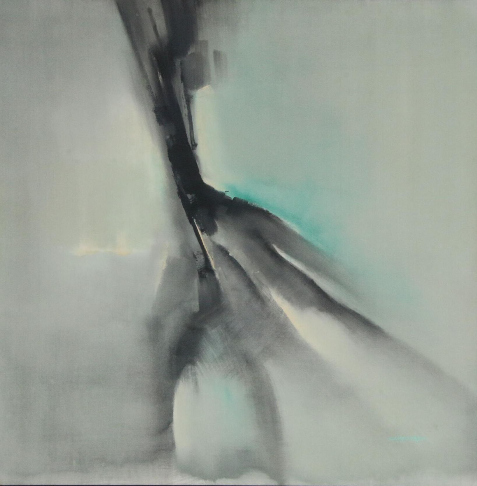 Jose Luis Campuzano Abstract Oil Painting, Mid-20th Century