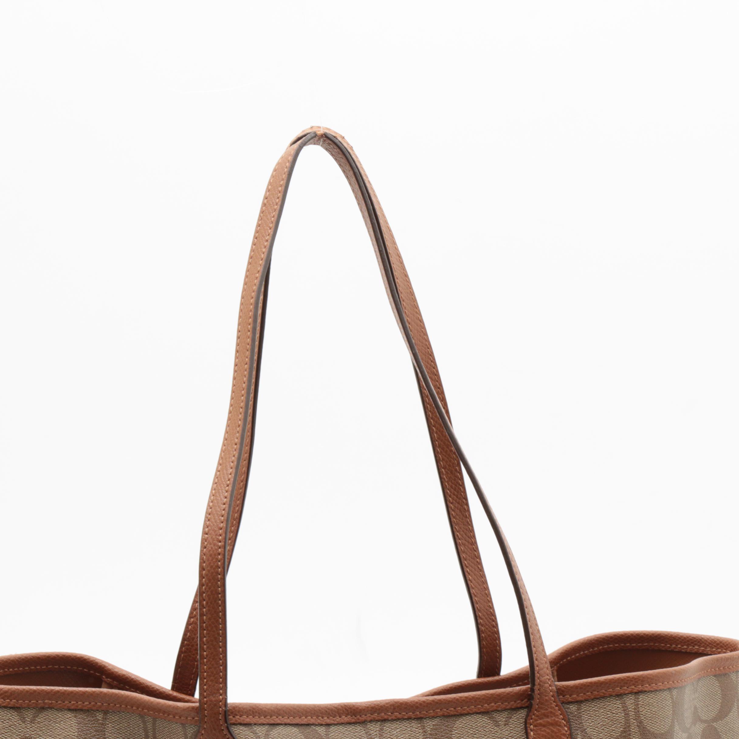 Coach City Tote in Signature Coated Canvas and Leather