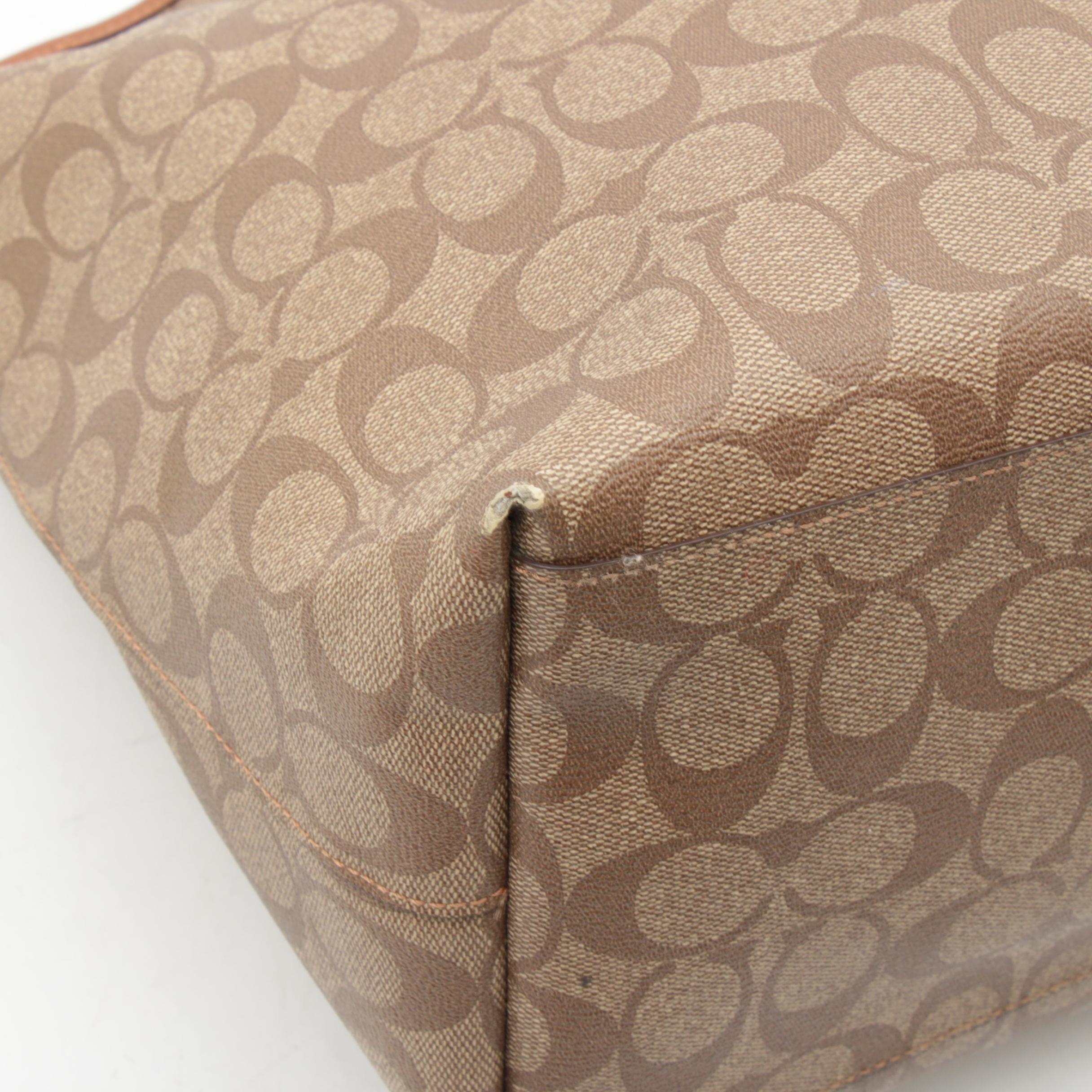 Coach City Tote in Signature Coated Canvas and Leather