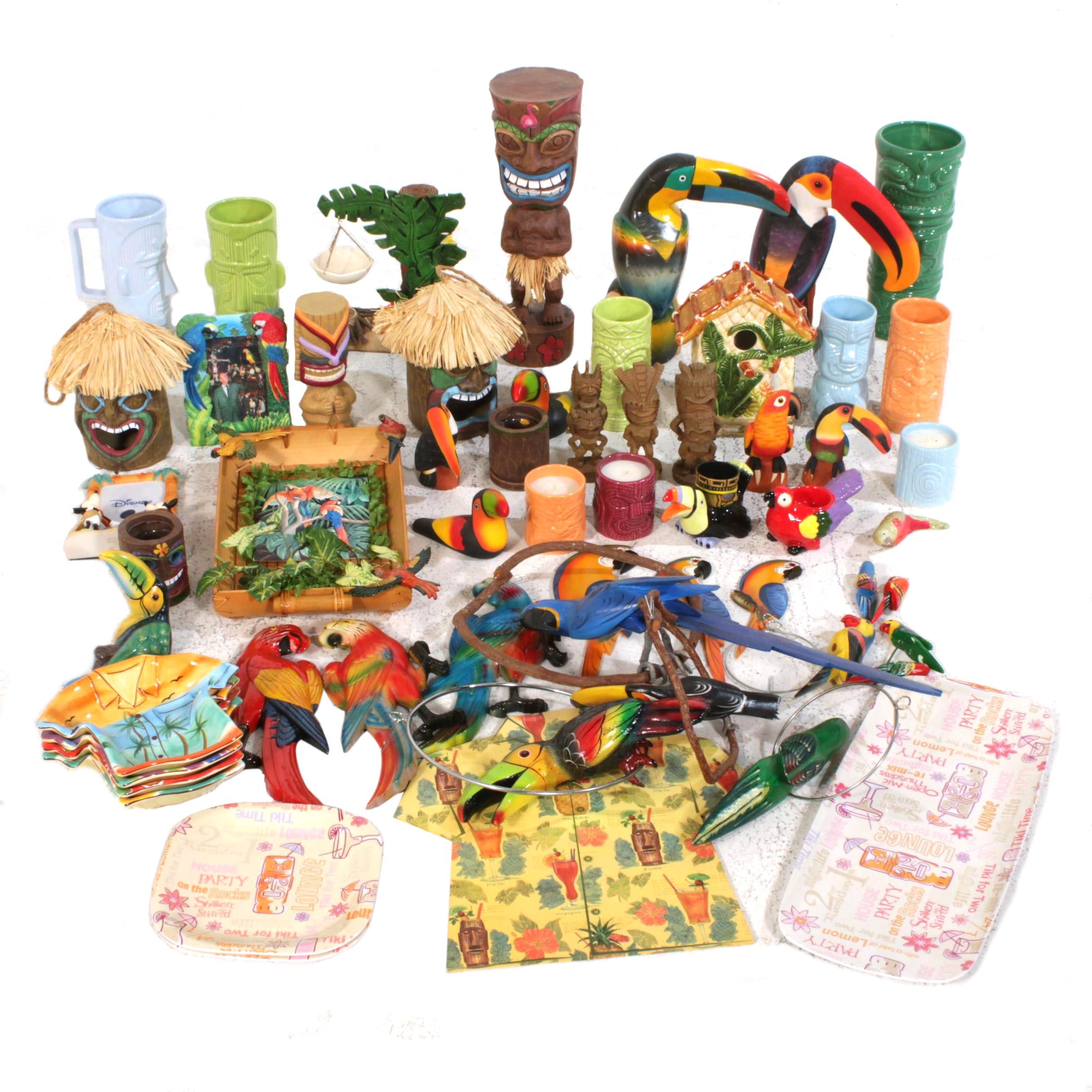 Hawaiian Tiki-Themed Barware and Décor
