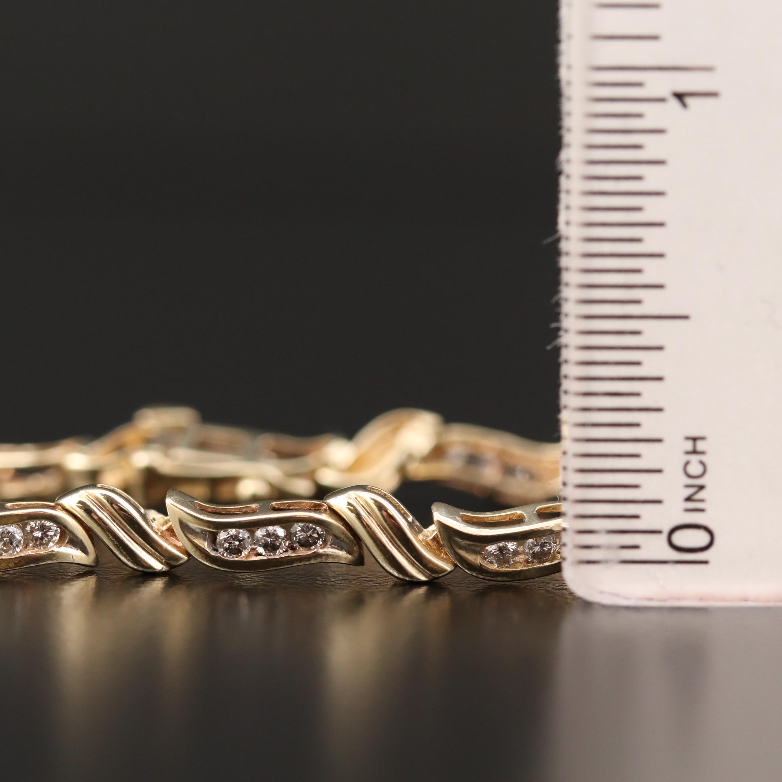 10K Yellow Gold 1.10 CTW Diamond Bracelet